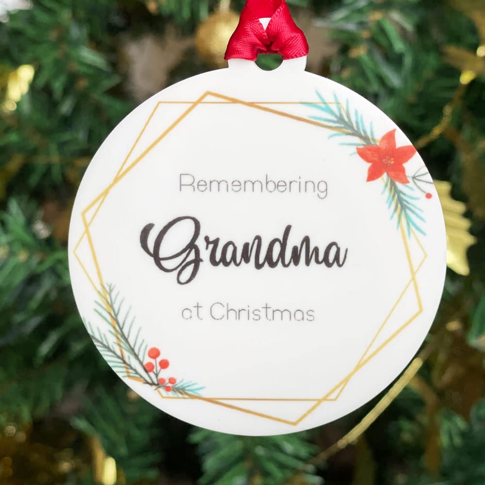 Remembering Grandma at Christmas Bauble Christmas Tree Decoration Gift