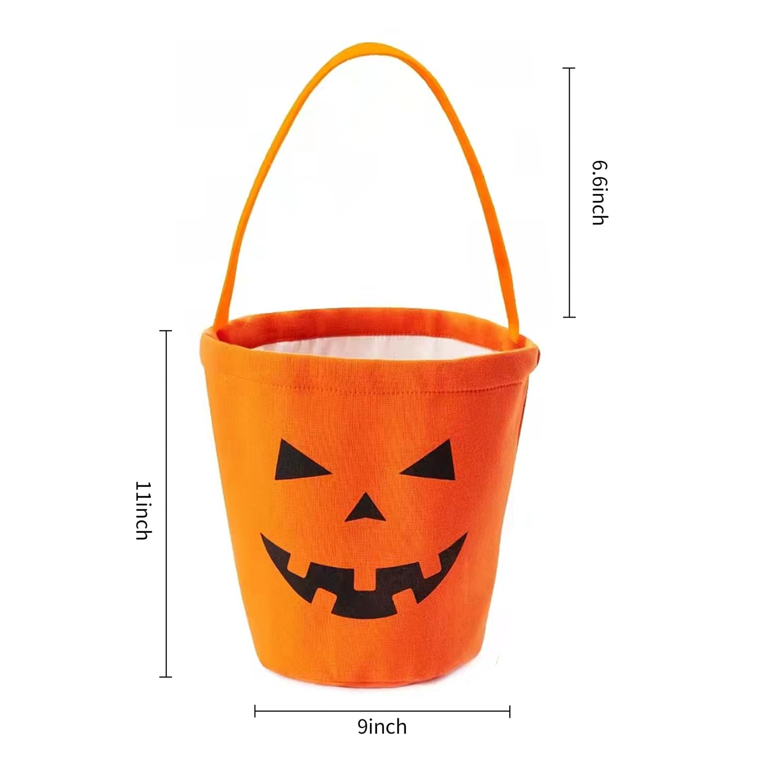 Cesto De Halloween Con Calabazas (30x15 Cm), Cubo De Truco O Trato, Accesorio Para Fiestas De Disfraces Y Decoración Infantil Y Adulto