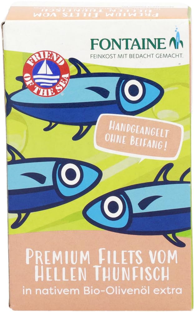 Premium Filets Hellen Thunfisch in Bio-Olivenöl 18 x 120 g