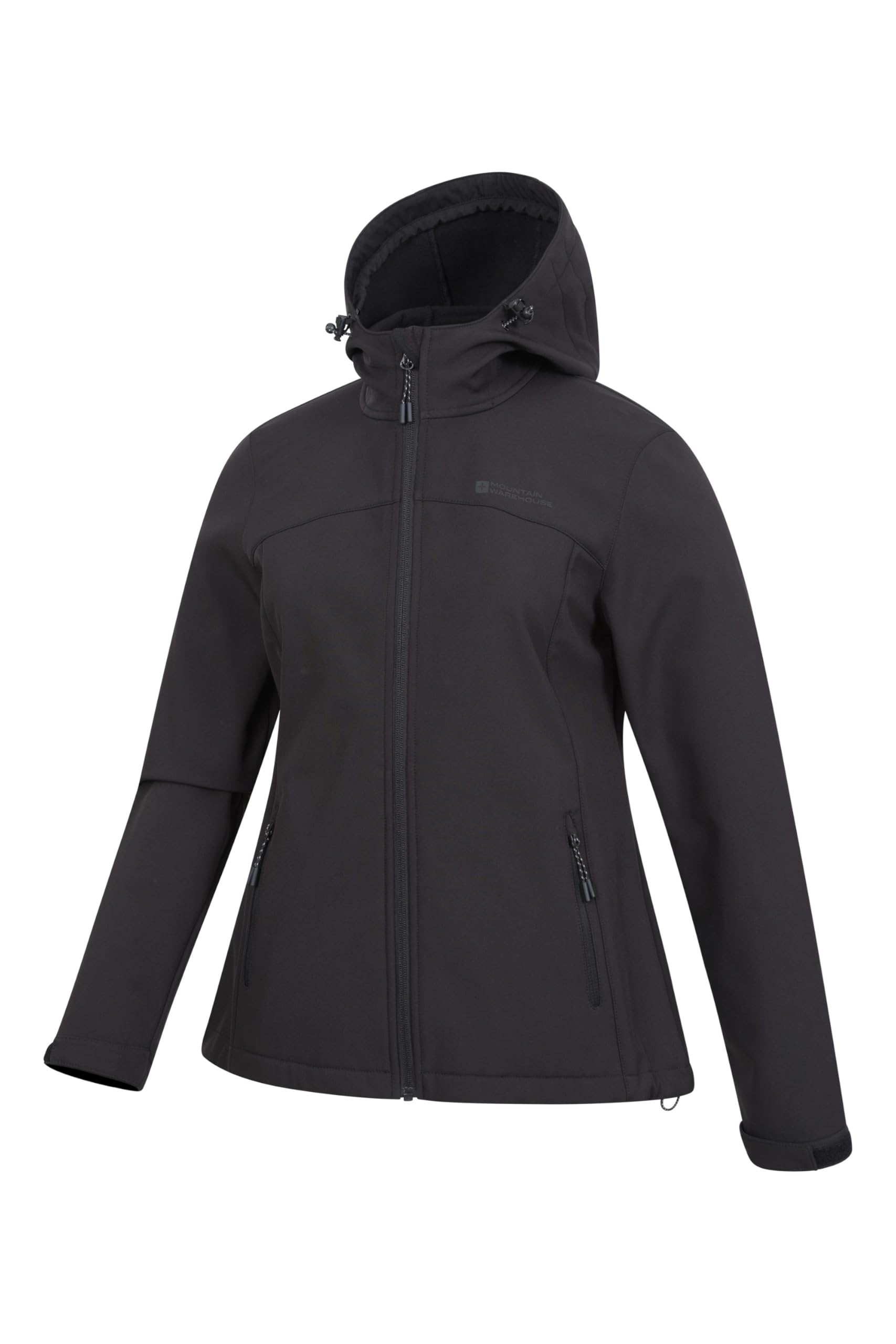 Mountain Warehouse Exodus Wasserabweisende Damen-Regenjacke aus bedrucktem Softshell - Winddicht, leicht, verstellbar, Taschen - für den Sommer, auf Reisen