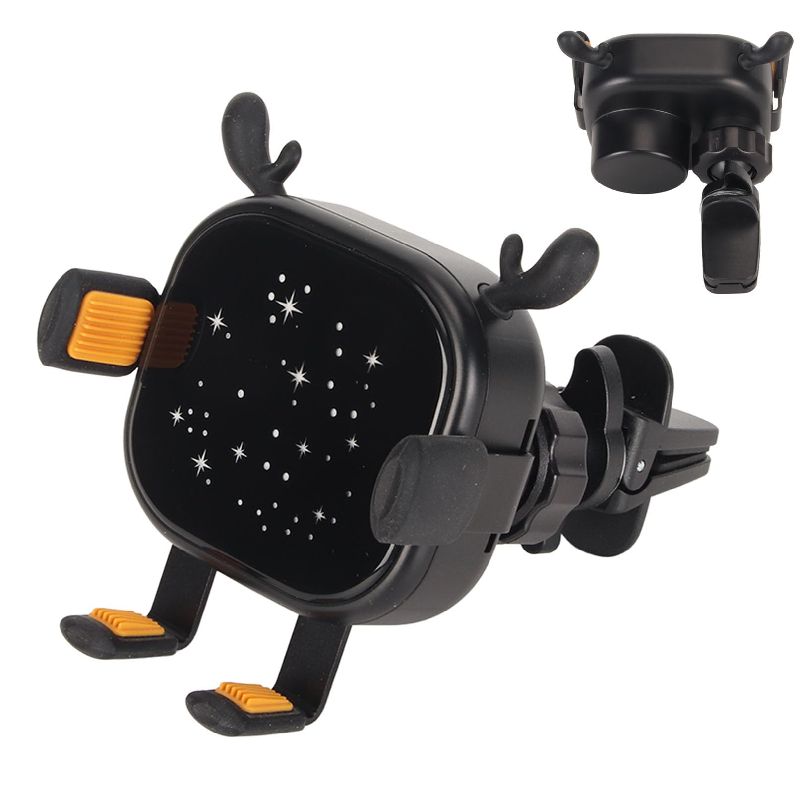Caricatore Wireless per Auto da 15 W con Bloccaggio Automatico, Supporto per Telefono con Luce D'atmosfera Colorata per S21 Note20, Antiurto 9,1 X 8,1 X 2,36 Pollici (Nera)