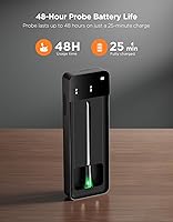 Vista 7 de GoveeLife Termómetro inalámbrico Bluetooth para carne con base LCD digital independiente, rango ilimitado WiFi, precisión de ± 1.8 ℉, sondas