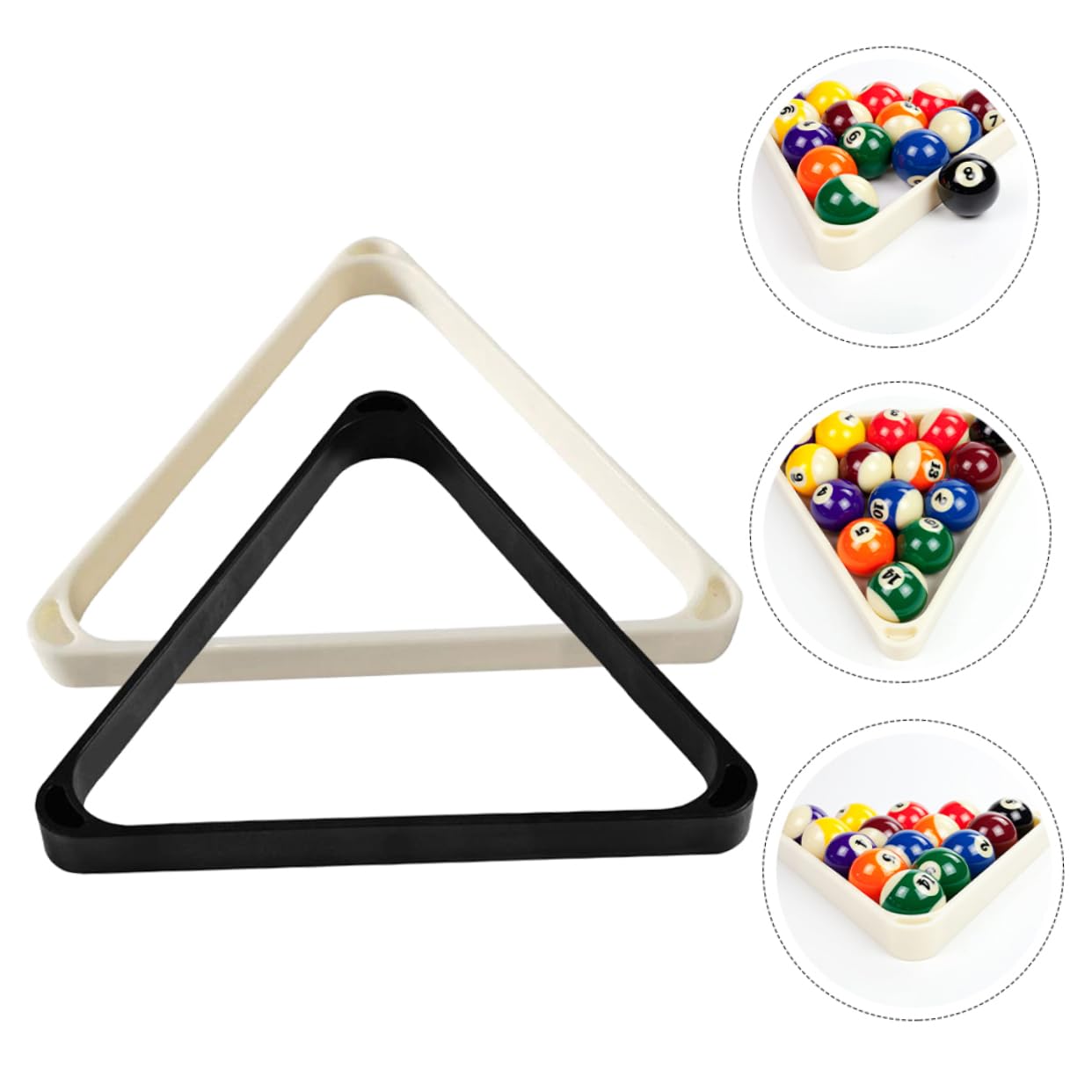 balacoo Pool Table Triangle Rack Billiard Balls Holder Snooker Pool Balls Rack Durable Billiard Organizer