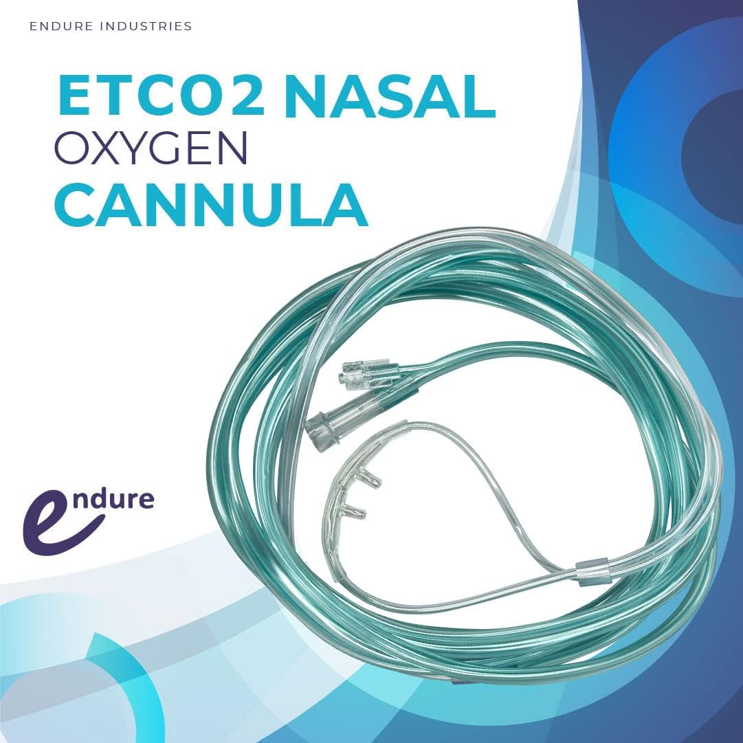 Endure ETCO2 Sampling Nasal Cannula, Split Prong, Bifurcated Style, Case of 40 (Male Connector)