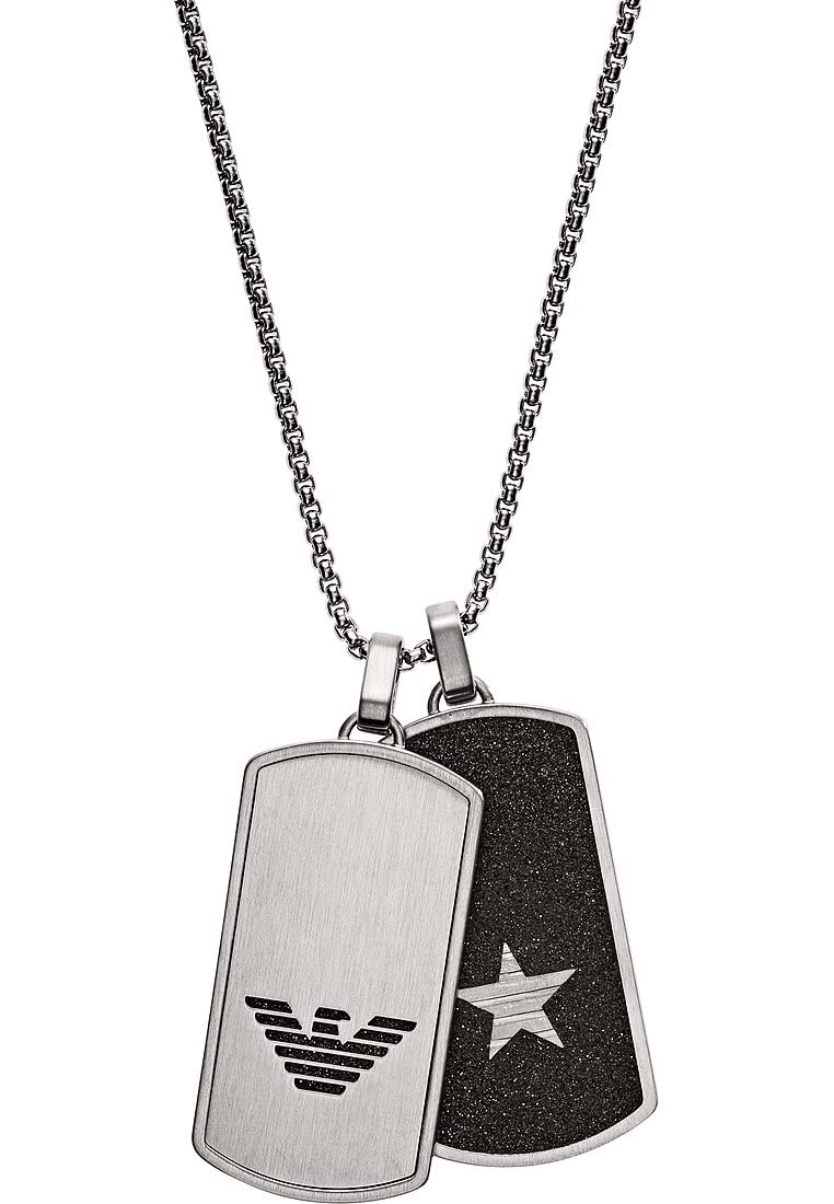 Necklace for Men , Length: 525mm; Size pendants: 40x21x2mm Silver Stainless Steel Necklace, EGS2675040