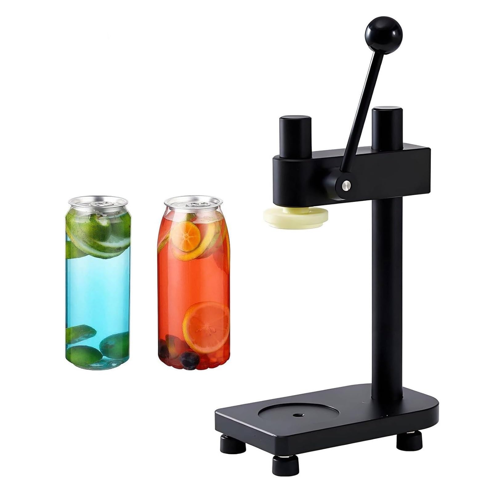 Selladora Manual De Latas, MáQuina Cerradora De Latas De AleacióN De Aluminio, Altura Ajustable Para Latas De 55 Mm De DiáMetro, Para Uso DoméStico Y Comercial, Para Cerveza, Jugo, Café Y Bebidas