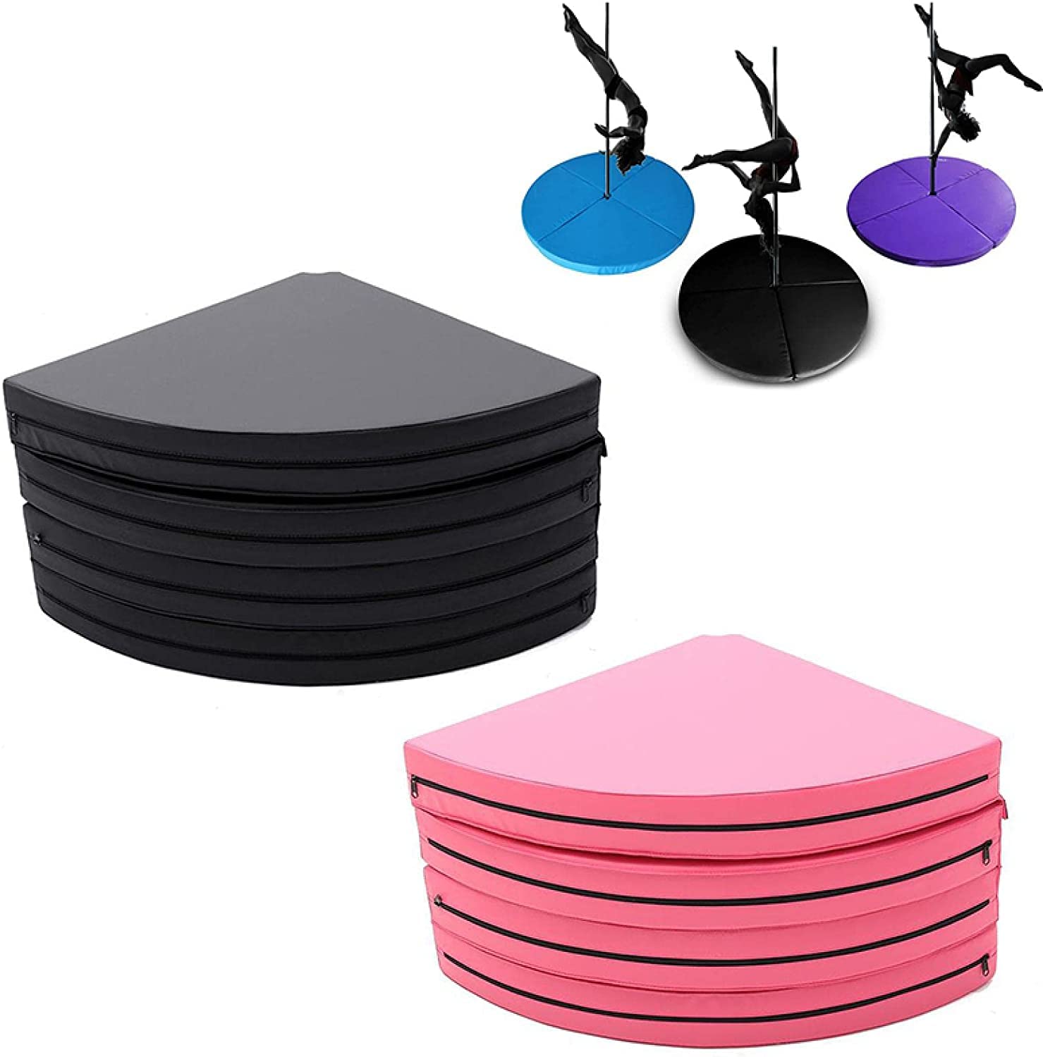Tapis De Danse sur Poteau Rouge/Tapis De Protection Anti-Chute Pliable pour Gymnastique, Yoga, Exercice De Fitness(Size:120x3cm)