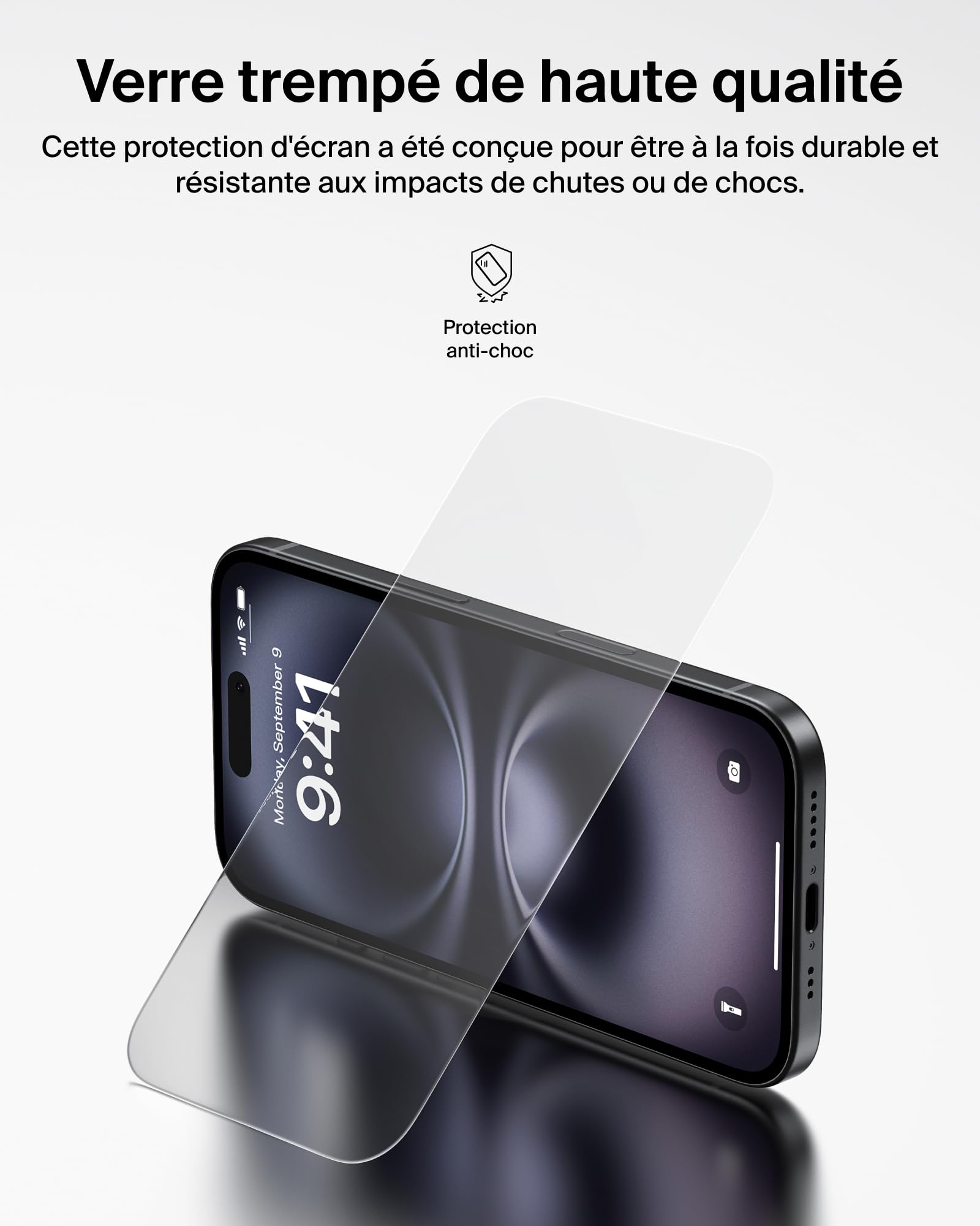 Image secondaire de Protection d'écran Belkin ScreenForce TemperedGlass pour iPhone 17 Pro Max - Pack de 2