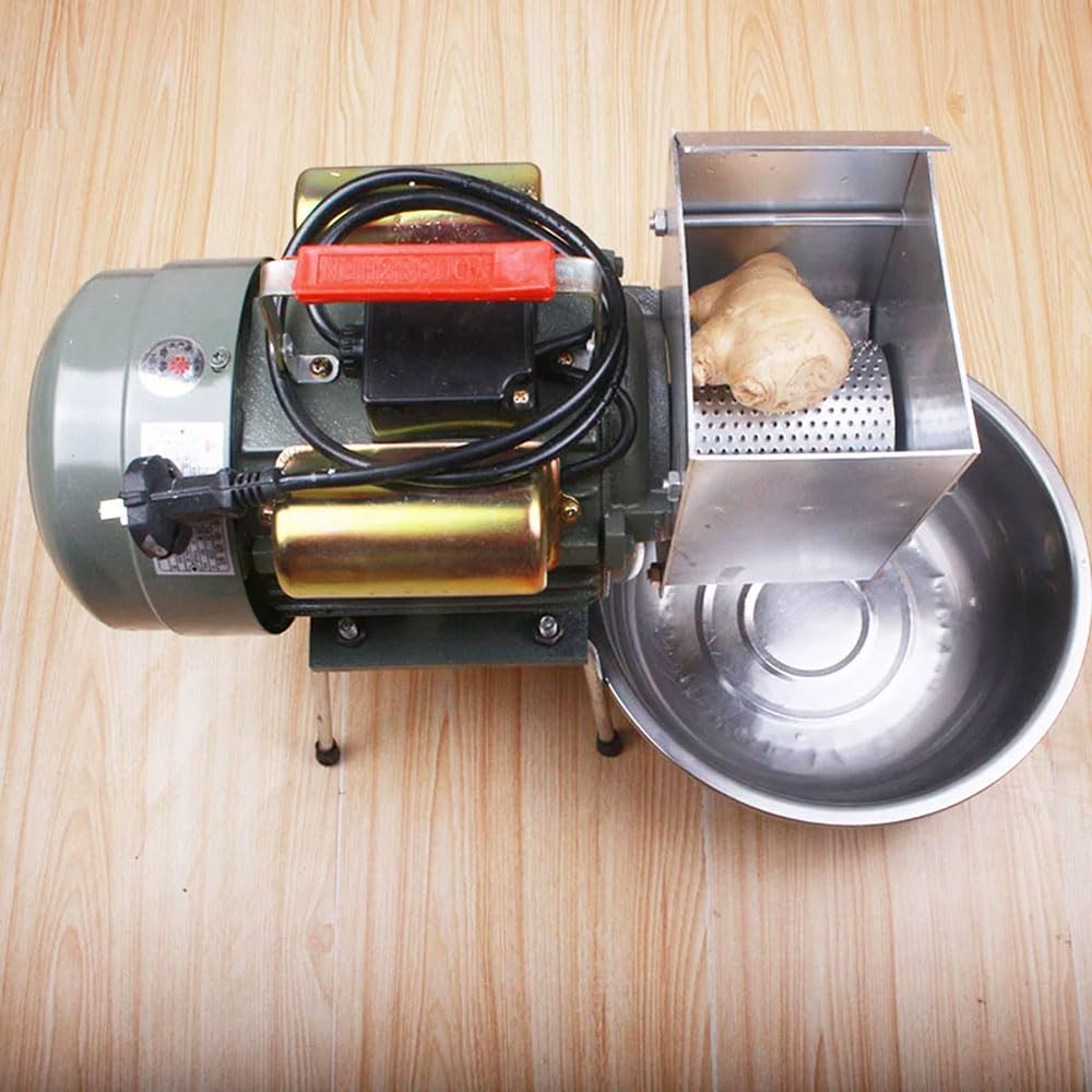 Edelstahl-Kartoffelstampfer, elektrische Knoblauchmaschine mit 550 W und 750 W, Schleifwelle und Getriebe, mit Fleischbällchen-Clip, 20–30 kg/h kommerzieller Schleifschlamm, glatt, zart, für Hotels