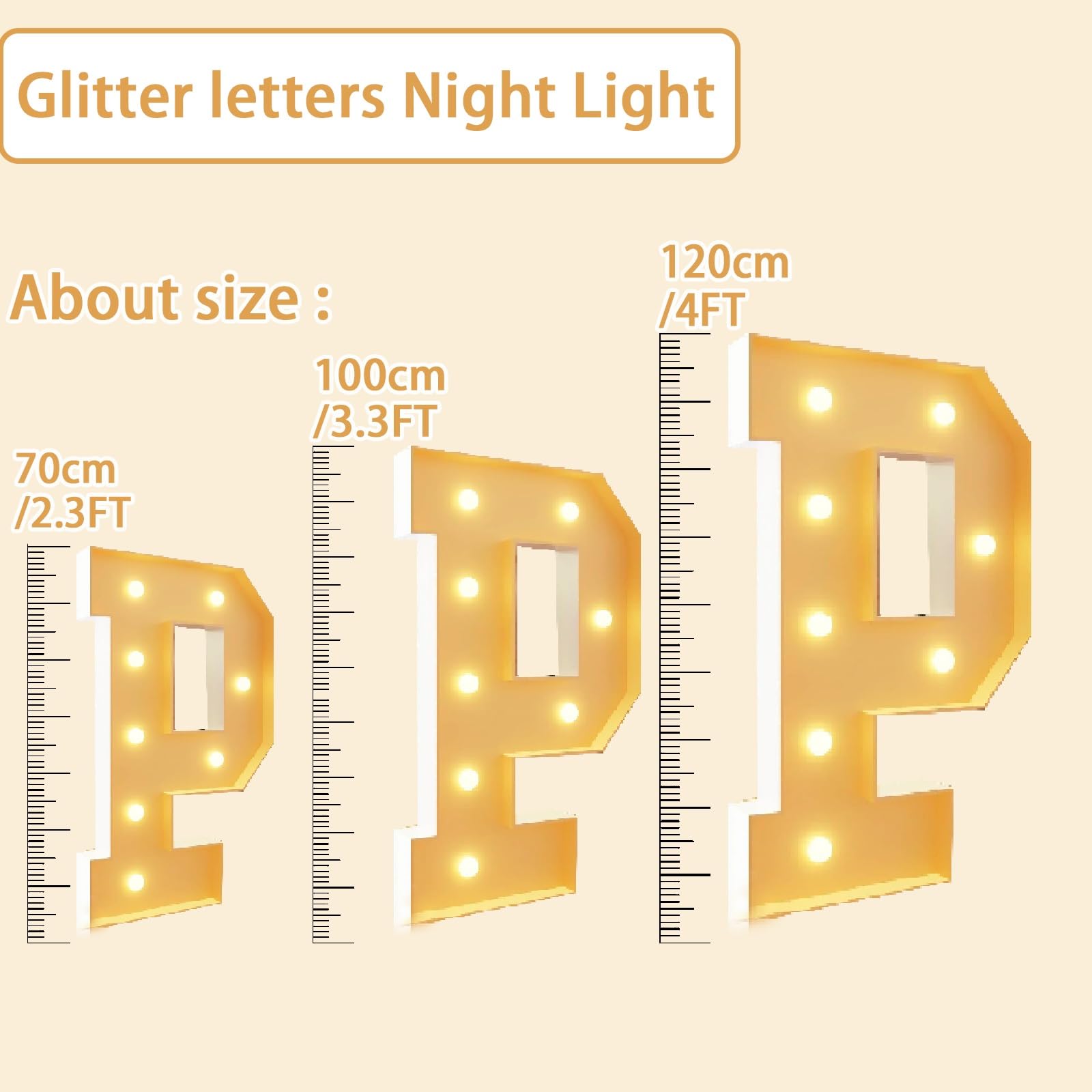 Letras De Marquesina De 3 Pies De Alto, Letras Iluminadas For Baile De Graduación, Letras De Mosaico con Luces, Letras Brillantes, Luz De Noche For Decoraciones De Graduación(4ft)