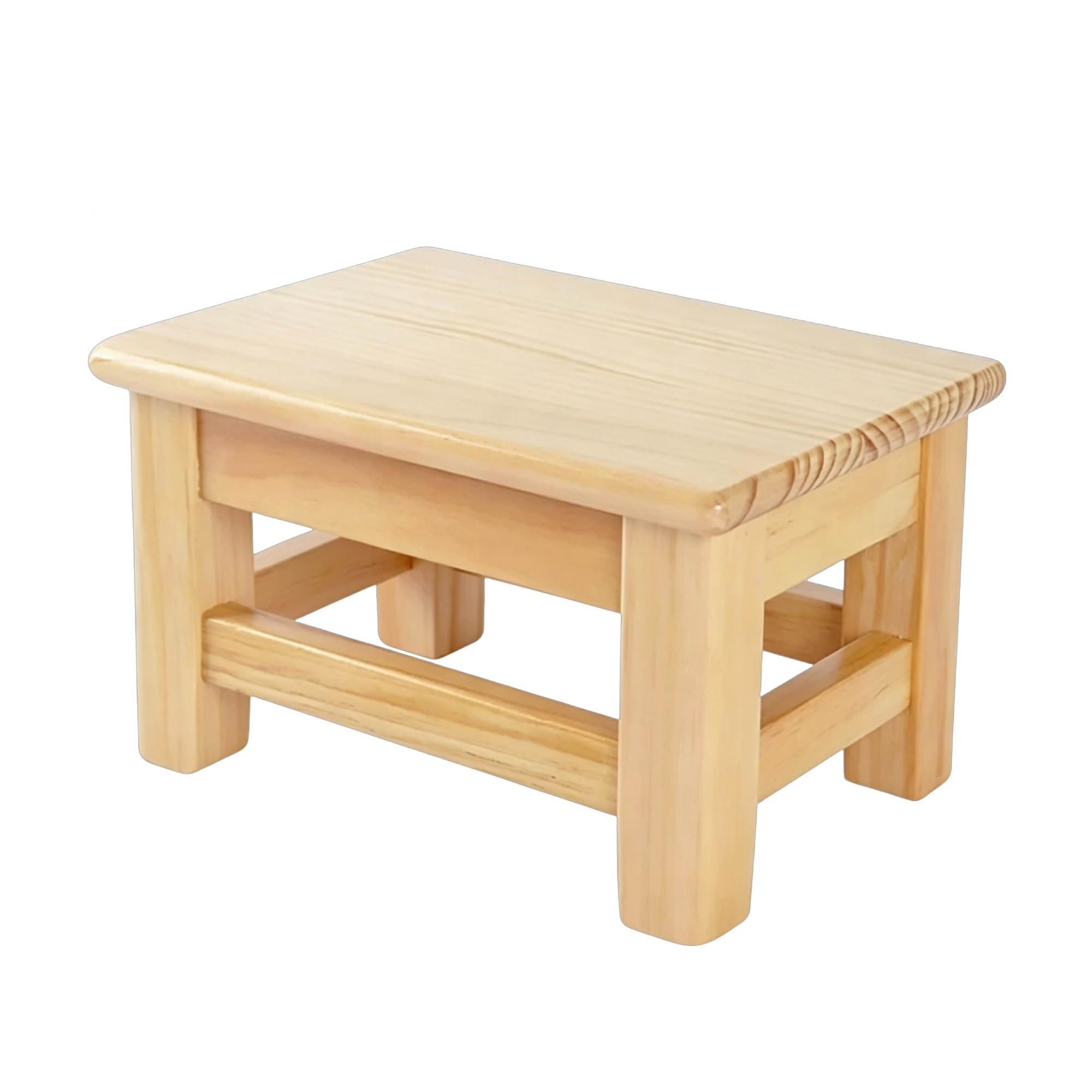 Taburete De Ducha Compacto Madera Maciza,Almohadillas Antideslizantes for Seguridad,Asiento De Baño Diseñado for Ancianos,Adultos Y Personas Con Discapacidad(Natural,H20cm/7.9in)
