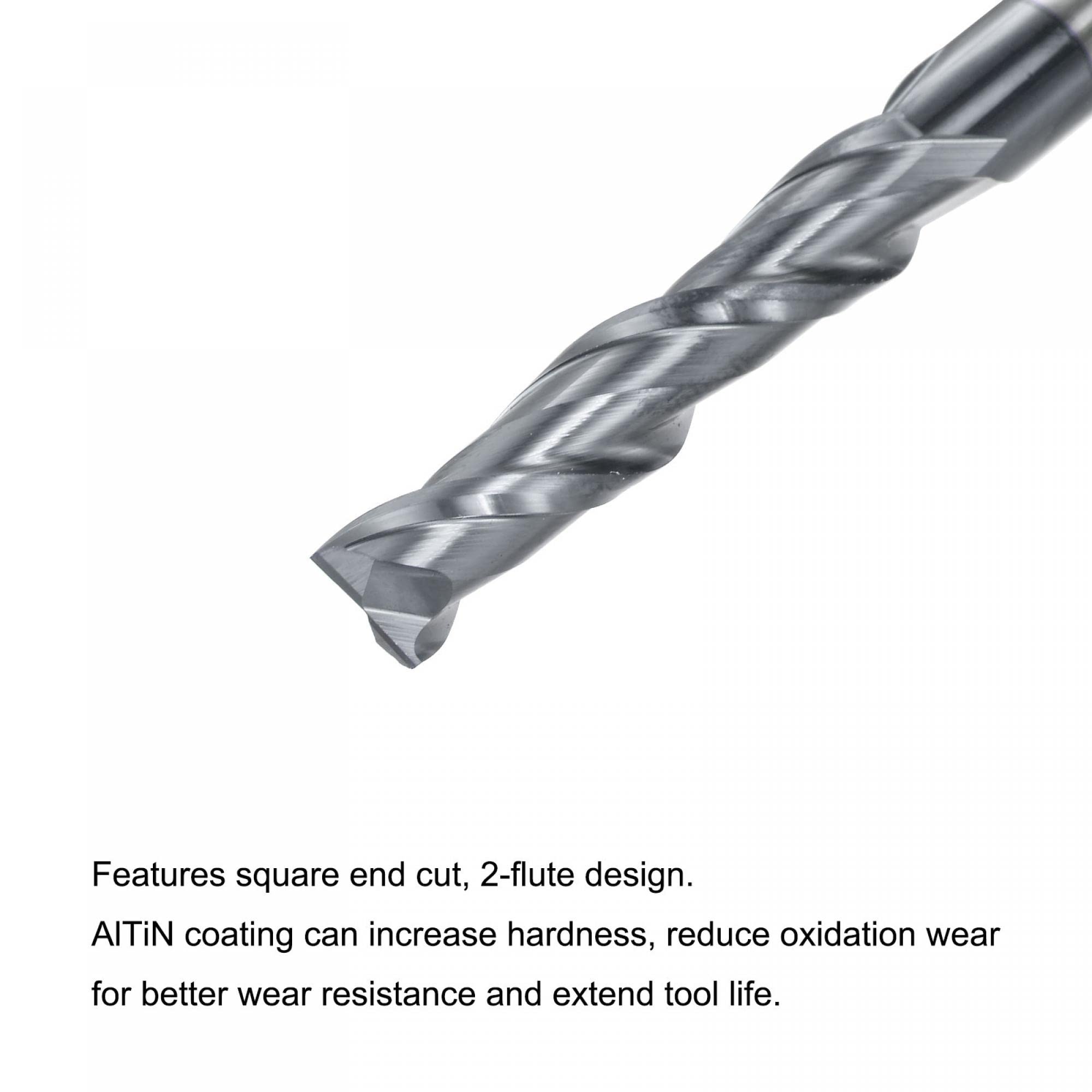 Sourcing Map Fresa A Testa Sferica Con Punta Da 0,75 Mm, In Carburo Solido, Con Rivestimento In AlTiSin, Fresa A Spirale A 2 Scanalature, HRC45, Con - 8