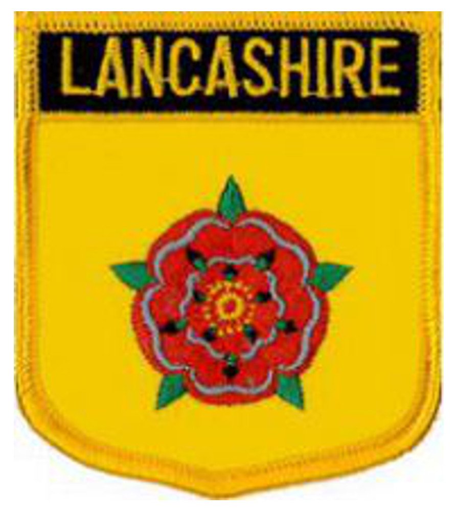 Klicnow Various Lancashire County (Shield) Embroidered Patch 6Cm X 7Cm (2 1/2" X 2 3/4")