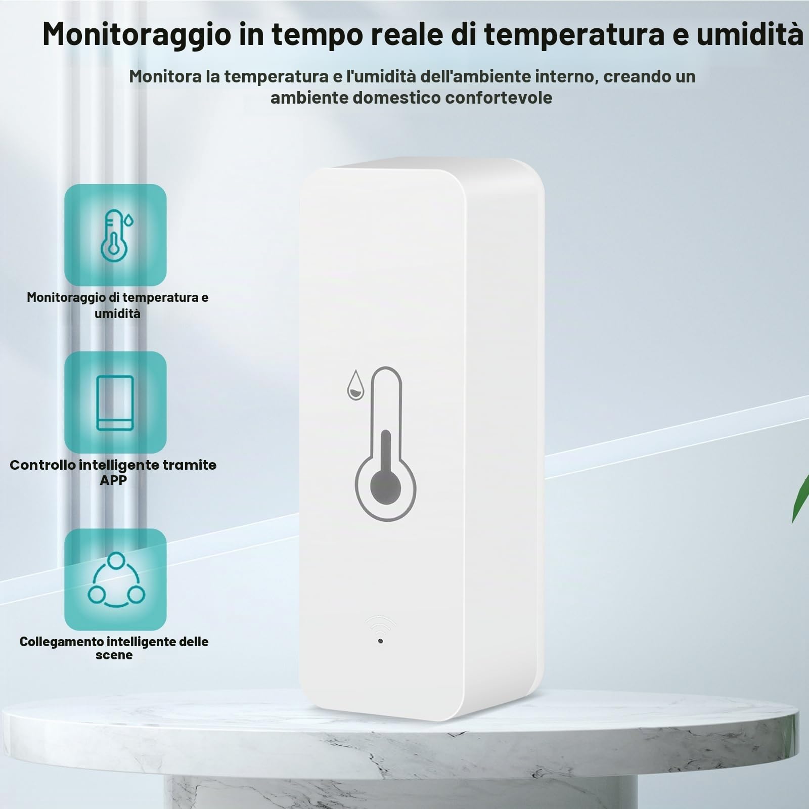 Jadeshay Termometro Igrometro Smart WiFi,4 Pezzi Sensore di Temperatura e Umidità per Interni Esterni con Notifica Tramite Tuya per Monitoraggio Remoto,Controllo Vocale via Amazon Alexa