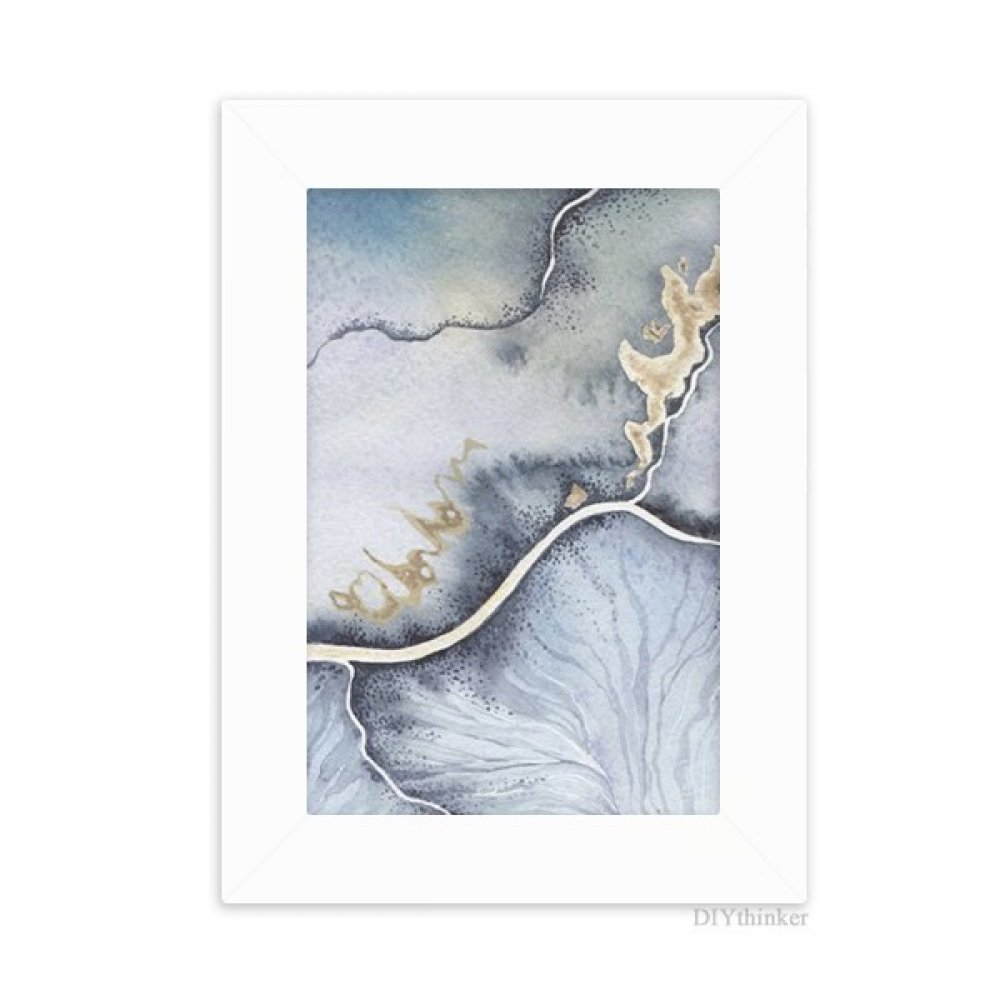 Cadre photo bureau encre aquarelle abstraite 10x15 cm multicolore