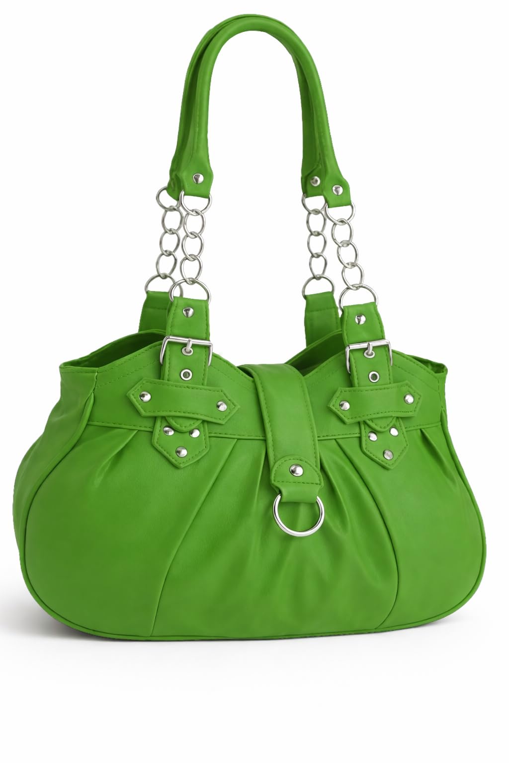 Eye Catch Women’s Shoulder Bag Faux Leather Handbag, Medium Tote with Zip & Magnetic Flap Closure, Twin Handles for Everyday Use