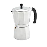 IMUSA USA B120-42V Aluminum Espresso Stovetop Coffeemaker 3-Cup, Silver (Pack of 1)