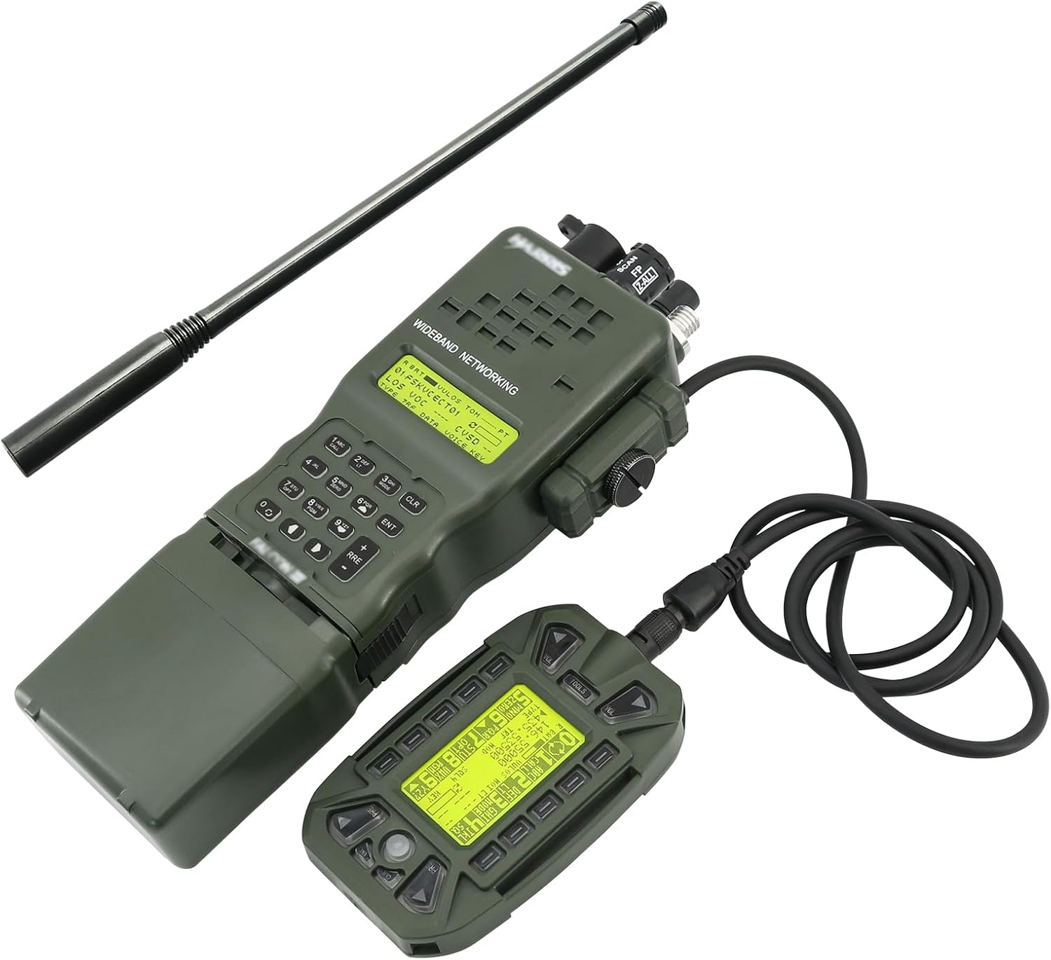 PRC-152 Dummy Radio Case w/KDU Model,No Function, Perfect for DIY Projects & Military Cosplay (Army Green)