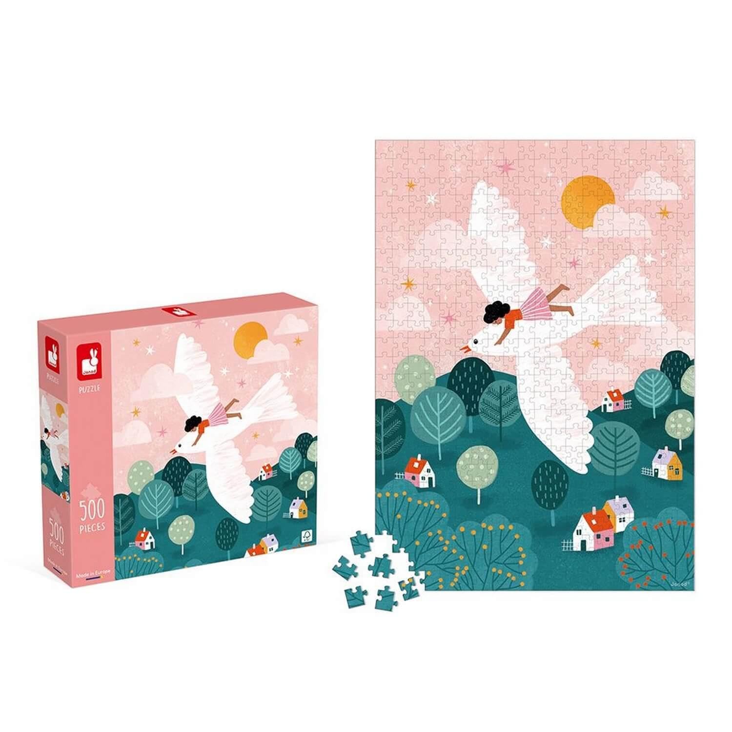 Janod - Puzzle 2000 Pièces - L’Ile Mystérieuse - Adapté Adulte Adolescent Enfant - Fabrication