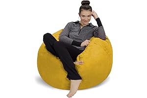 Plush, Ultra-Soft Yellow Bean Bag Chair