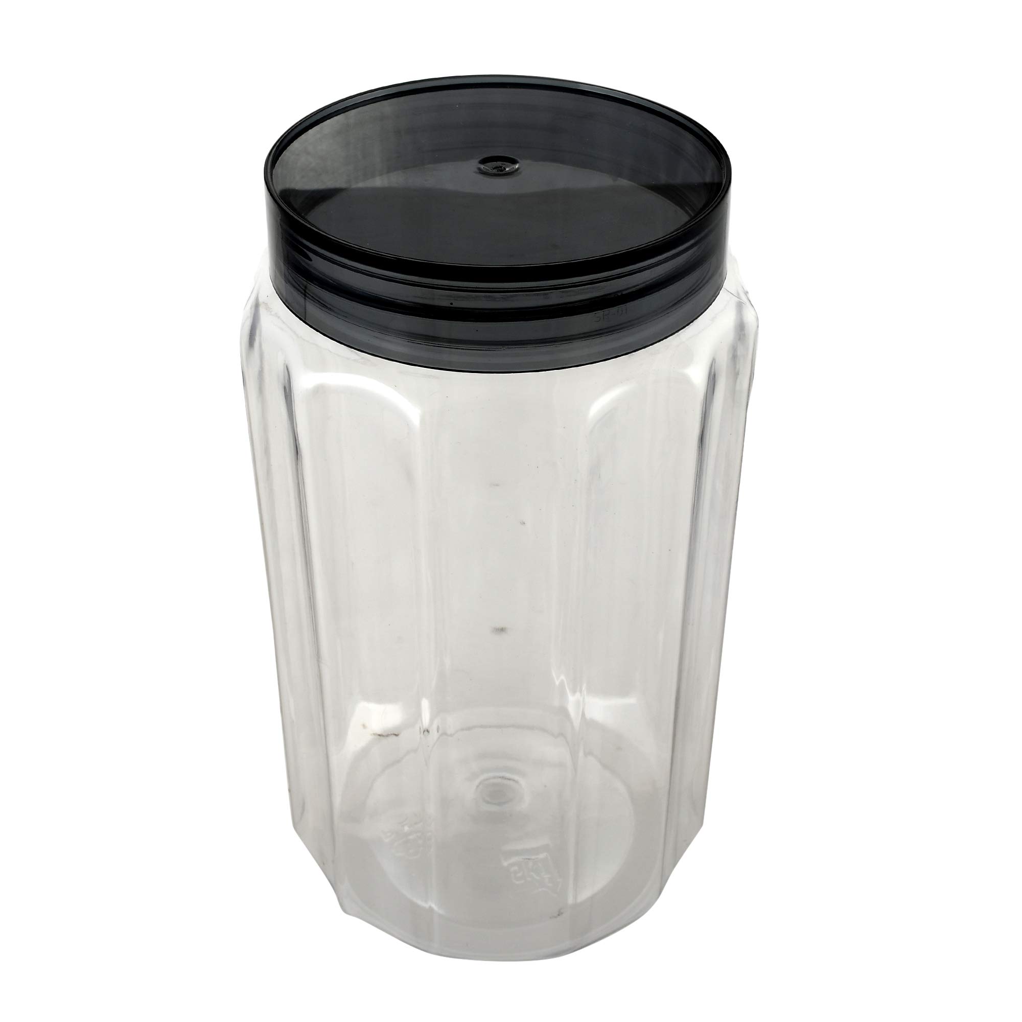 Kuber Industries Opal Plastikowy hermetyczny zestaw pojemników na słoiki dla zwierząt domowych (zestaw 6 1100, 1500 ml, szary)-KUBMARTK11058