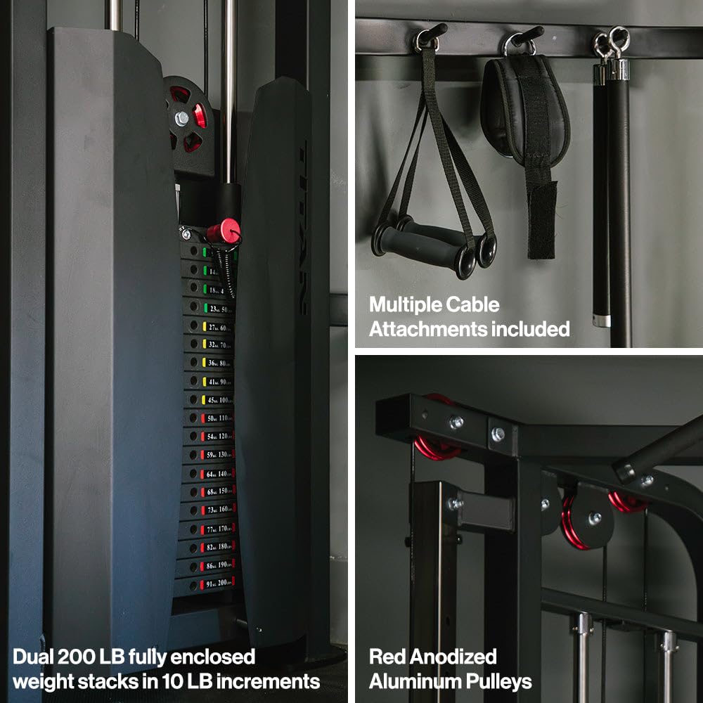 Amazon.co.jp: Titan Fitness 機能トレーナーケーブルクロス