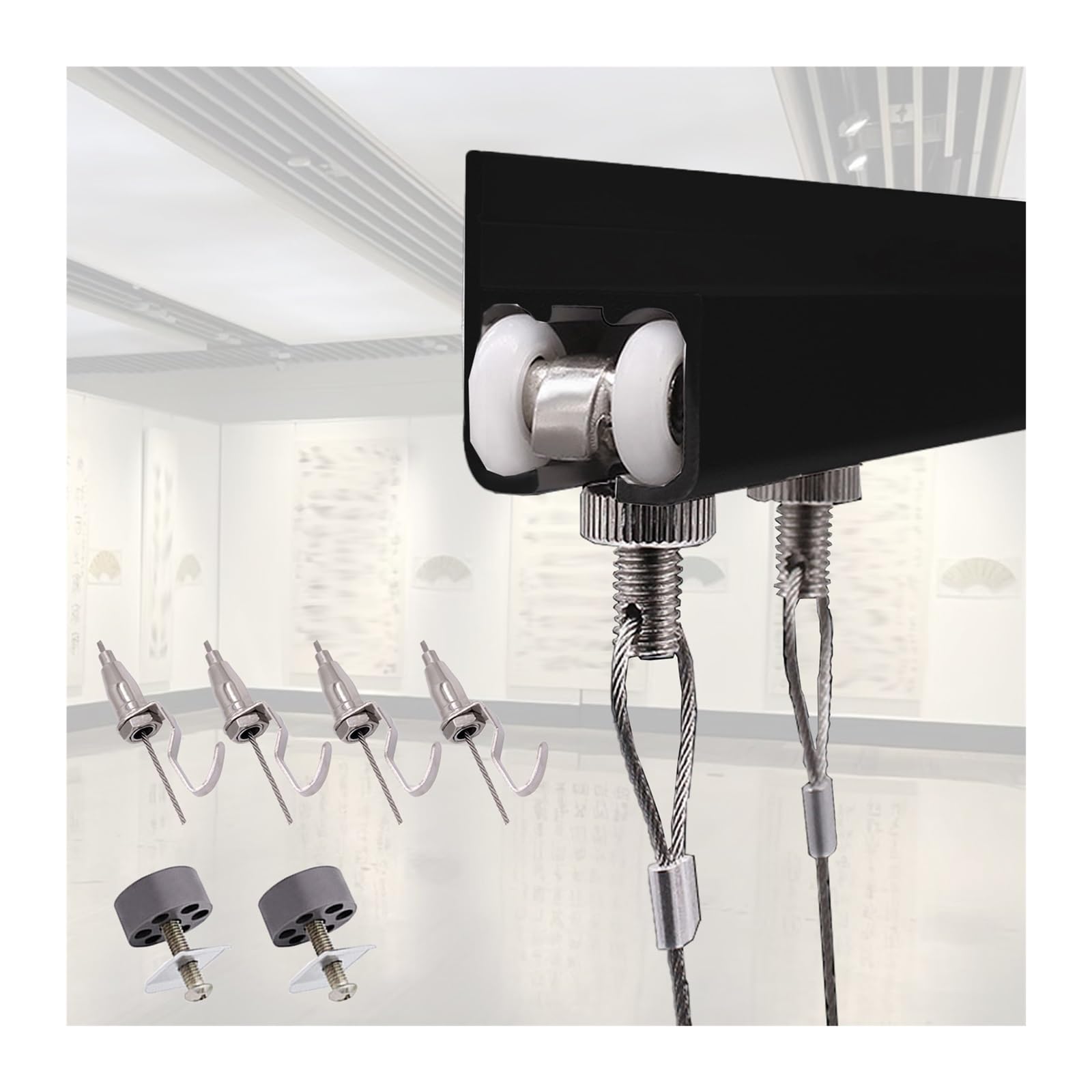 Kit rail de suspension tableaux 1,5 m pour personnaliser votre décoration