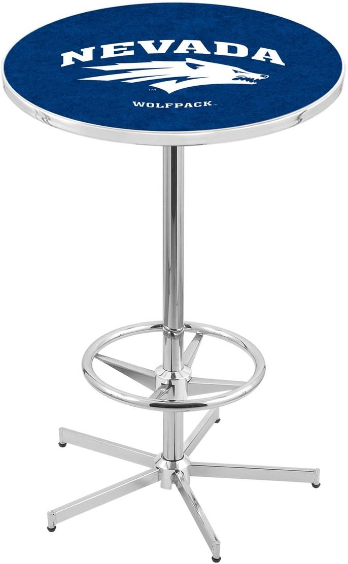 HBS L216-42" Chrome Nevada Pub Table by Holland Bar Stool Co.
