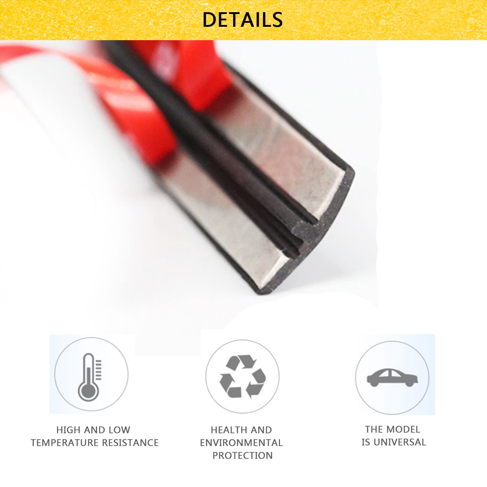 Auto Dichtungsstreifen T-Form - Selbstklebende Gummidichtung Für Türen & Fenster (14mm, 6 Meter)