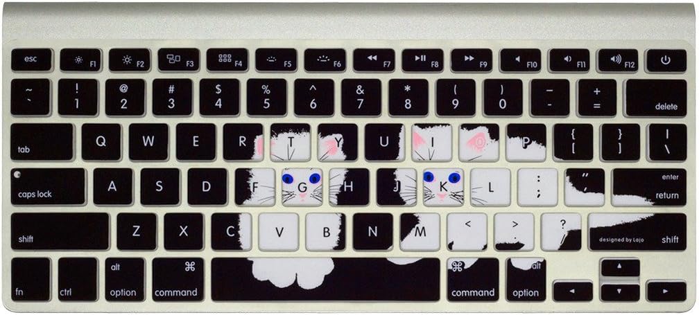 Luoful - Cute Animals Series US Layout Keyboard Cover Silicone Skin for MacBook Pro 13" 15"17" (with or w/out Retina Display) iMac and MacBook Air 13" and iMac Wireless Keyboard - Two kittens