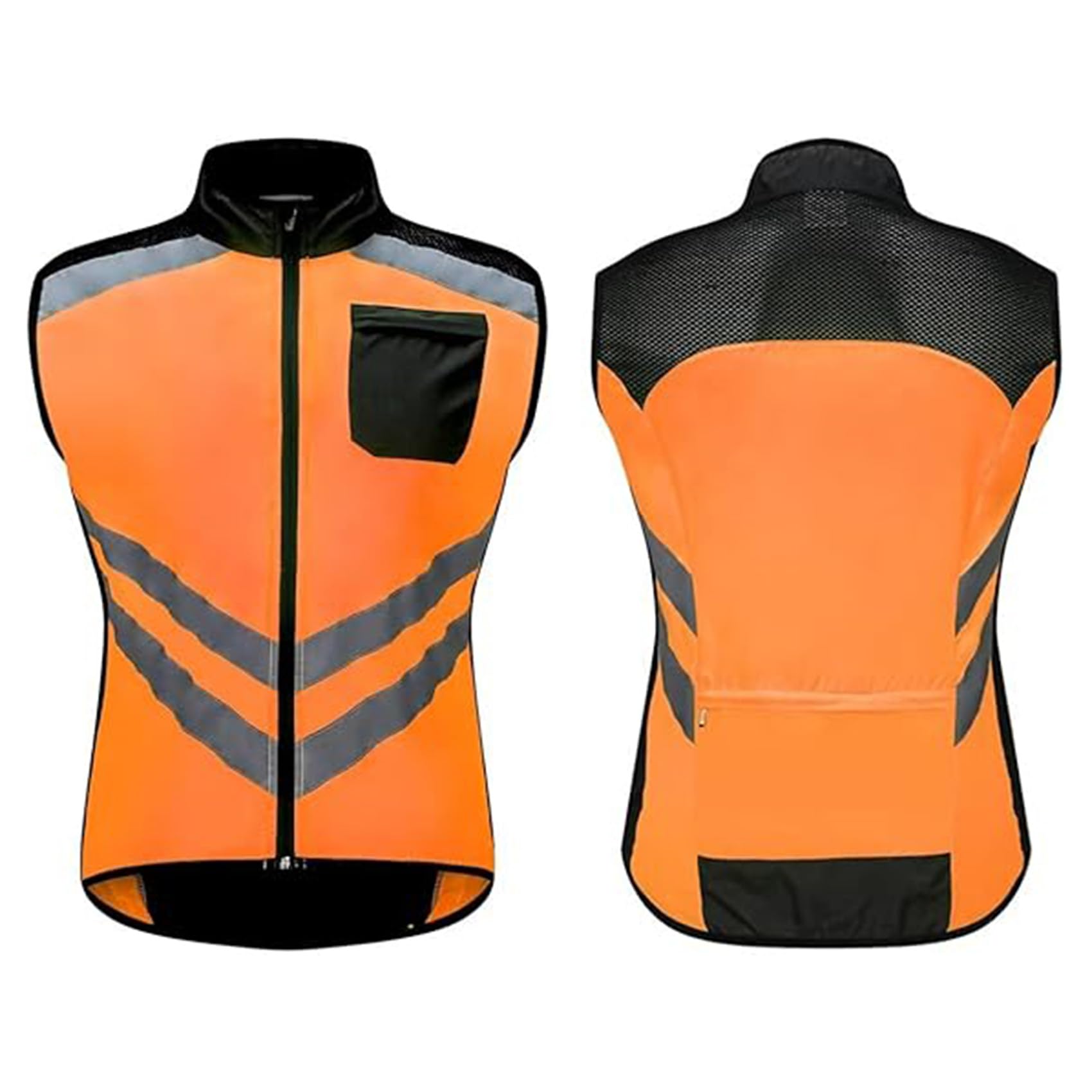 Chaleco de ciclismo reflectante para hombre, chaqueta sin mangas, chaleco para montar en bicicleta, camisetas transpirables para bicicleta, Tops de ciclismo