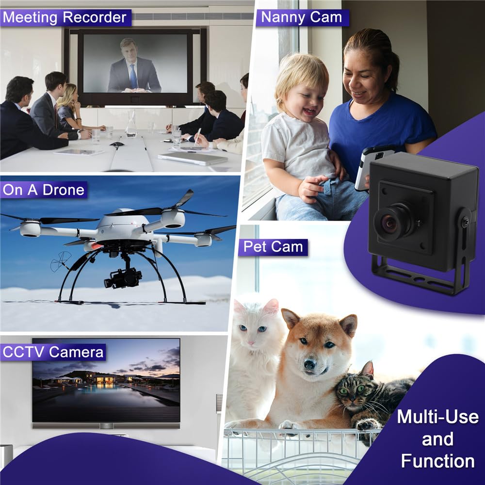 ELP OTG Cámara web de gran ángulo 5MP Aptina MI5100 CMOS 100 grados sin distorsión lente USB cámara para conferencias web/negocios/robot visión USB500W05G-BL100