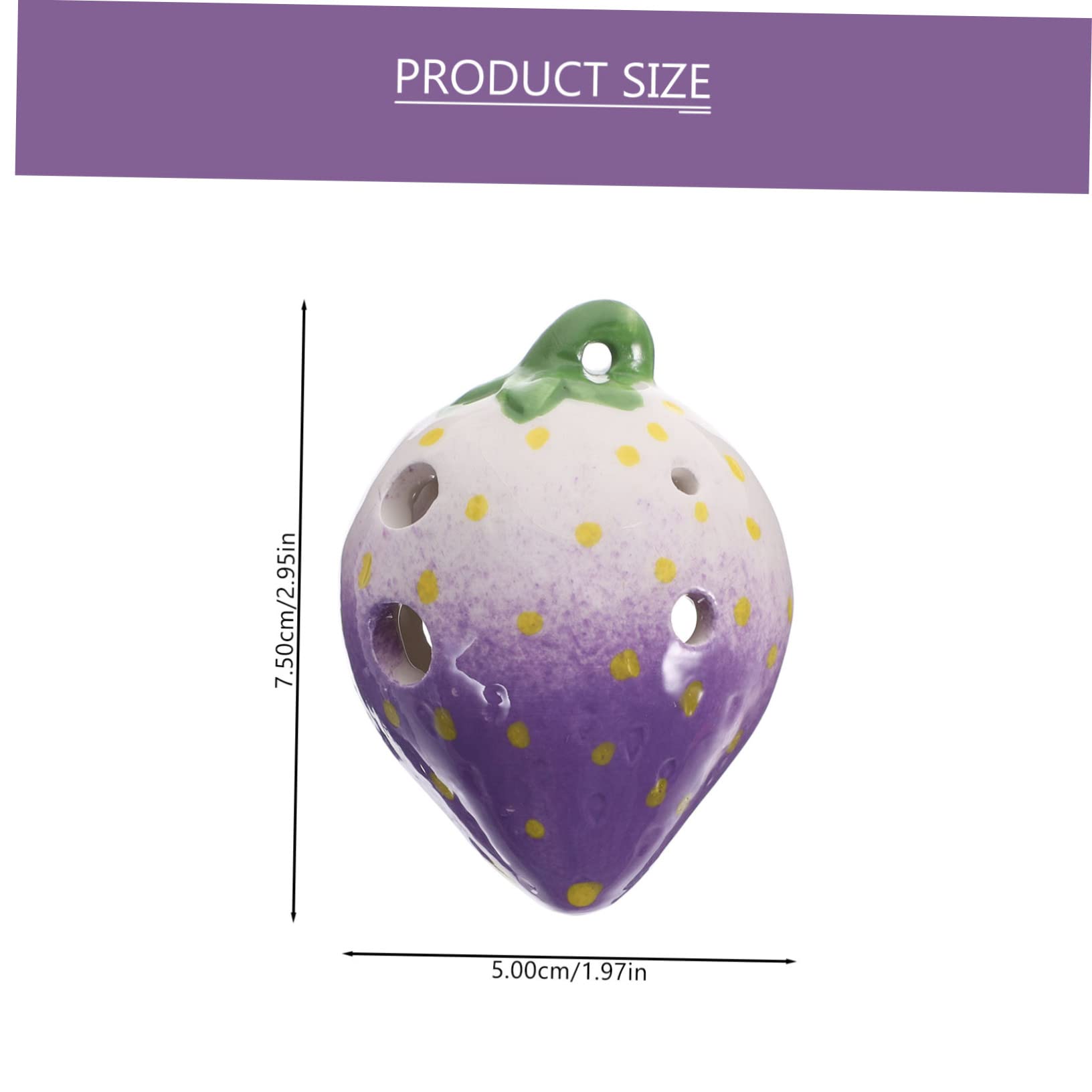 OFFSCH 6 Hole Ocarina for Beginners Ceramic Strawberry Design Portable Easy to Carry Random