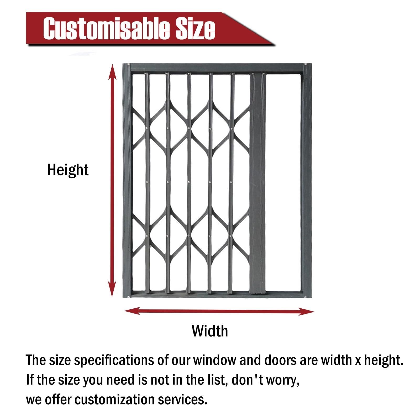 Protector telescópico de aluminio para ventana, barrera de seguridad plegable para niños, rejilla antirrobo antirrobo para ventana (120 x 150 cm), esencial para la seguridad infantil