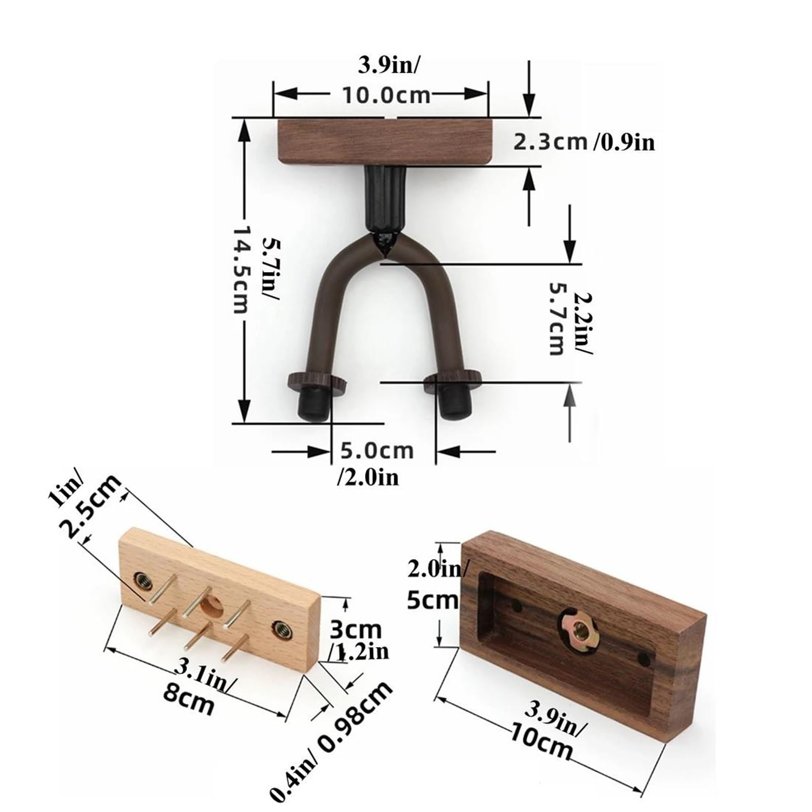 Supporto Per Chitarra Antiscivolo Da Parete 3/4 Supporto Per Ukulele Violino Accessori Per Strumenti Musicali(7)