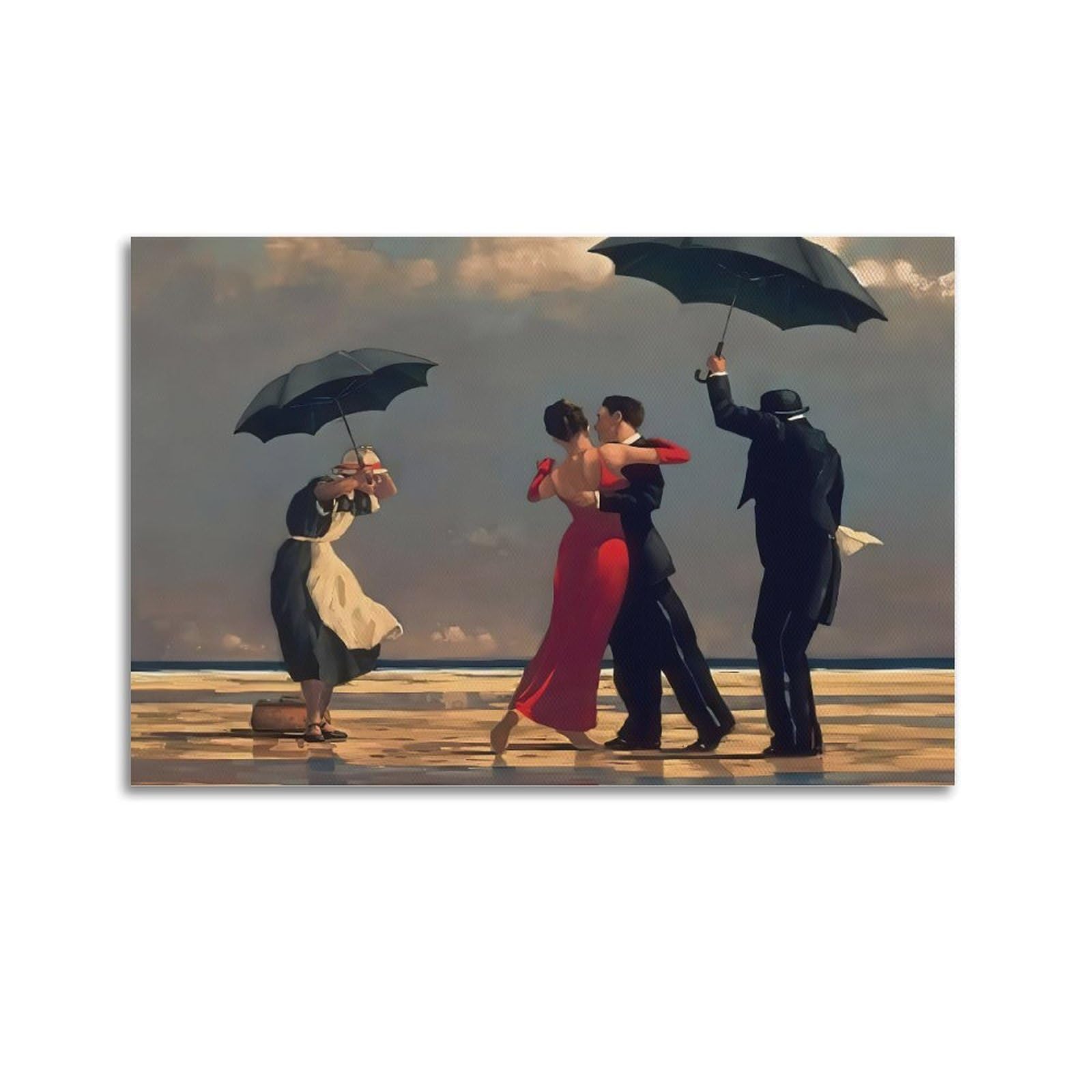 Redmush Jack Vettriano The Singing Butler Poste Canvas Poster Bedroom Decor Sports Landscape Office Room Decor Gift Unframe-Style 20X30inch(50X75cm)