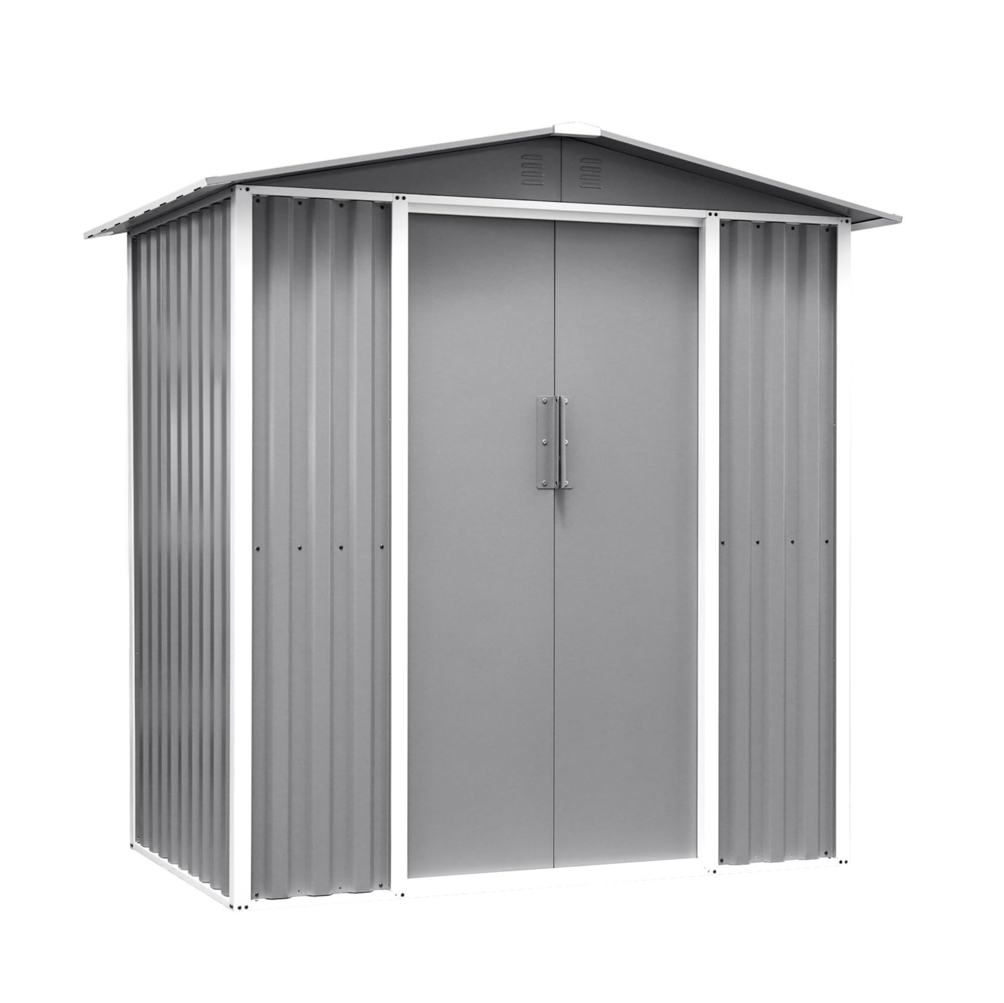 物置　スチール物置　グレー　物置き　屋外　スチール製 物置 屋外 おしゃれ 大型 (幅90奥行60高さ84) DSB-098(LGY