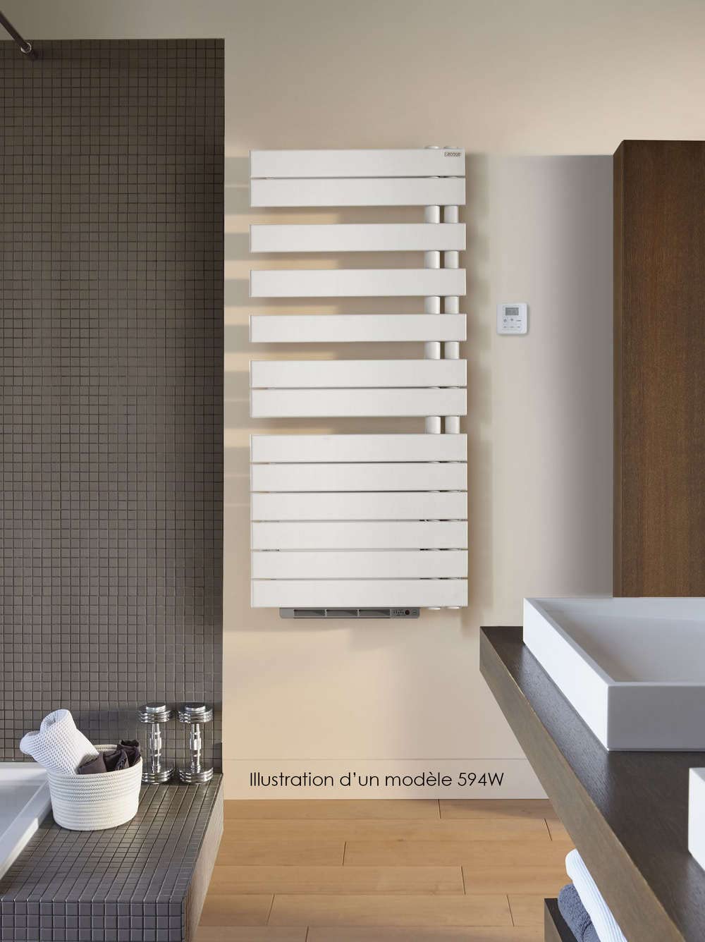 ACOVA - Radiateur sèche-serviettes FASSANE SPA+AIR soufflant asymétrique 429 W - ACOVA - FR081-055IFS
