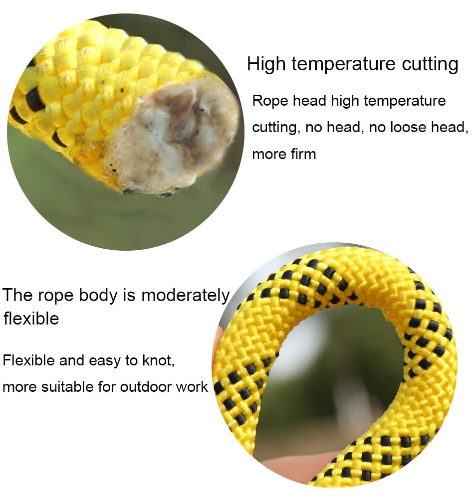 Cuerda de poliéster de Doble Trenza Cuerda de tracción de Nylon de 18 mm Fuerza Cuerda de Vela de Carga de poliéster para Senderismo Jardinería Cuerda de Barco Marino Líneas de Amarre de Barcos