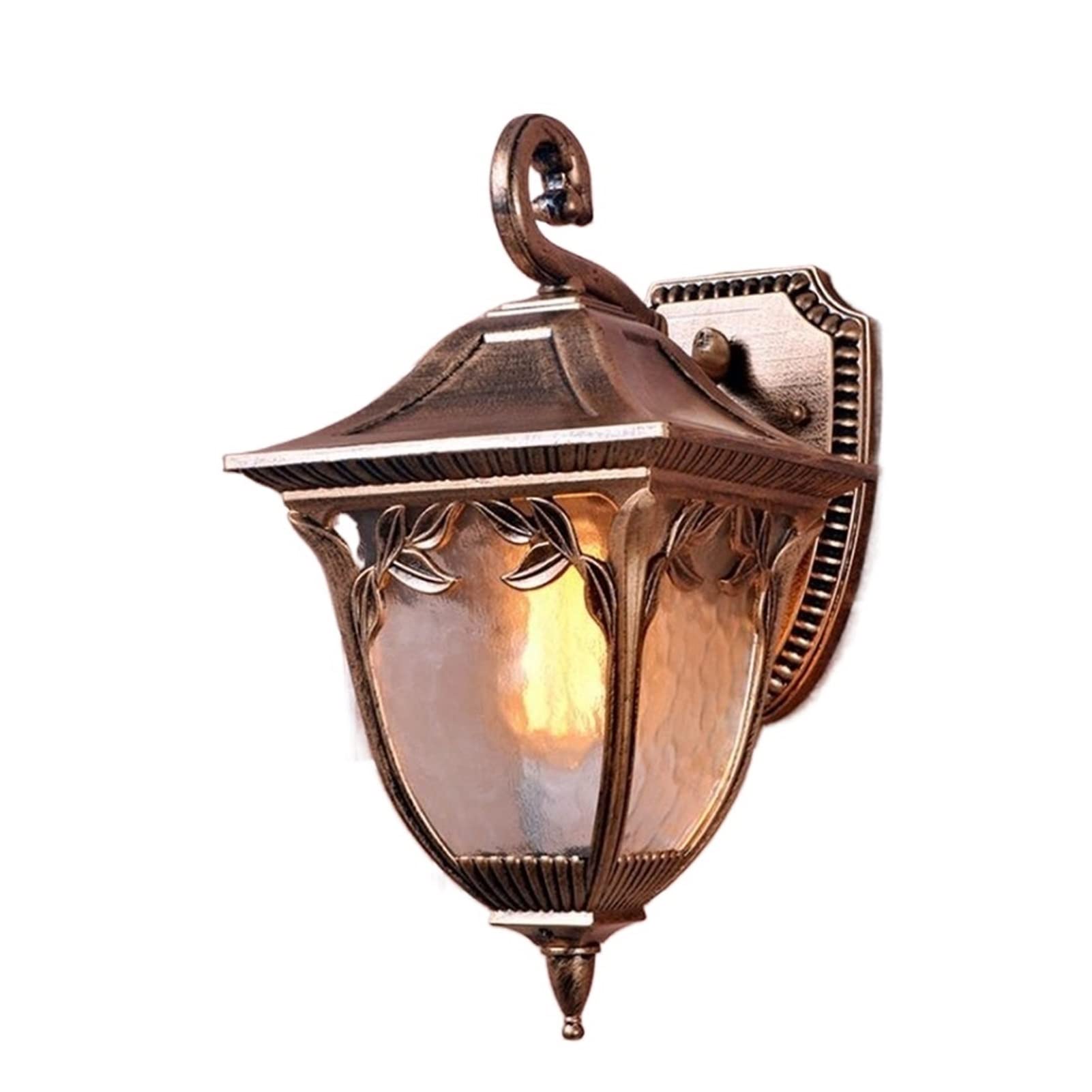 HPTHLY Wall Mounted Light European Style Waterproof Brass Retro Outdoor Lantern Wall Lamp Tradition Victoria Antique Balcony Corridor Outdoor Wall Light E27