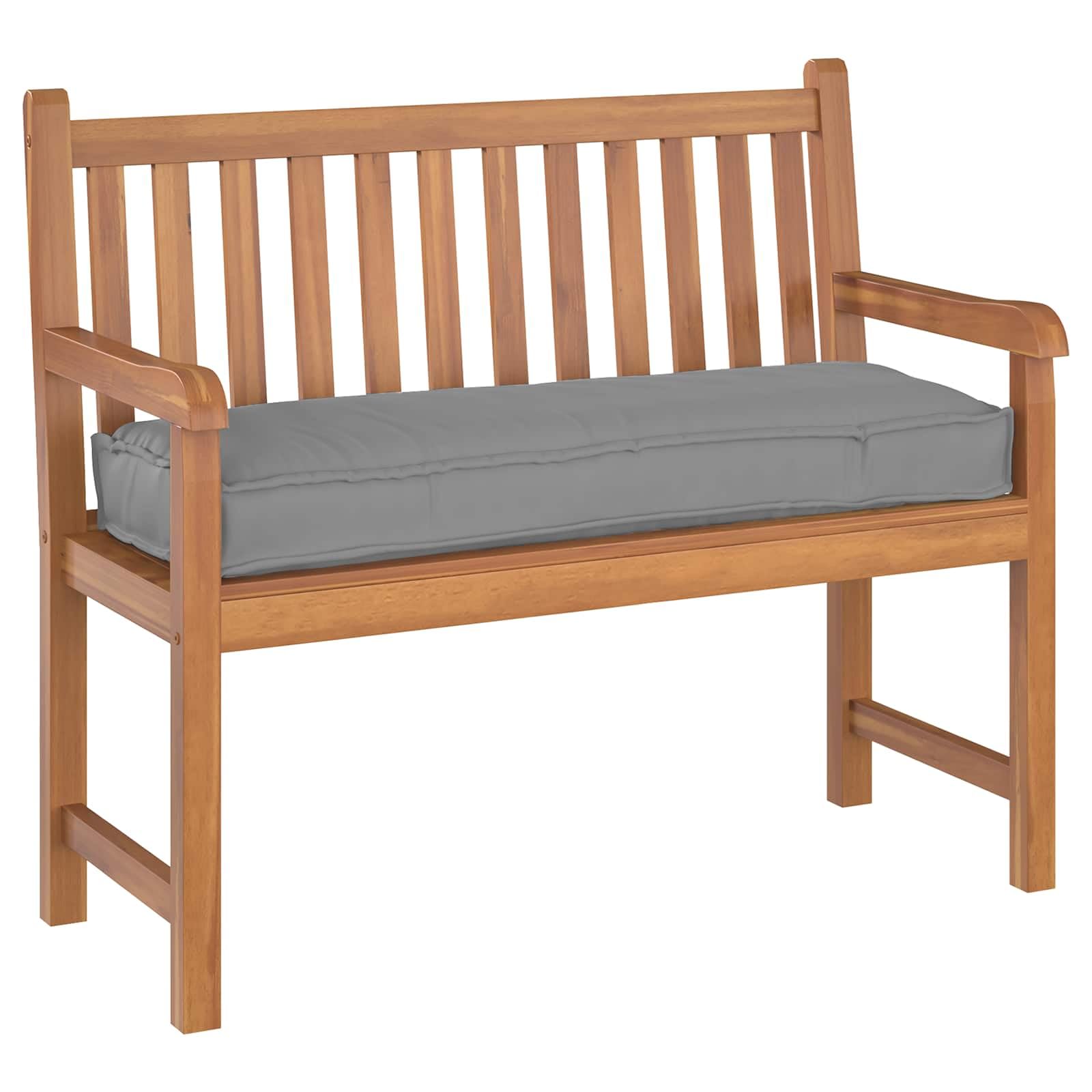 Cuscino per Panca Grigio 120x40x8 cm in Tessuto Oxford | Imbottitura confortevole in polipropilene per panca da giardino o soggiorno, adatta per momenti di relax in patio.