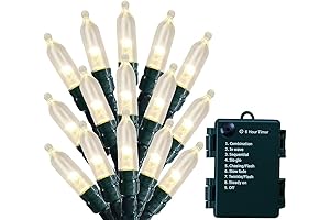 Uzinb Christmas Lights - Battery Operated 50 Count LED Mini Lights 8 Modes