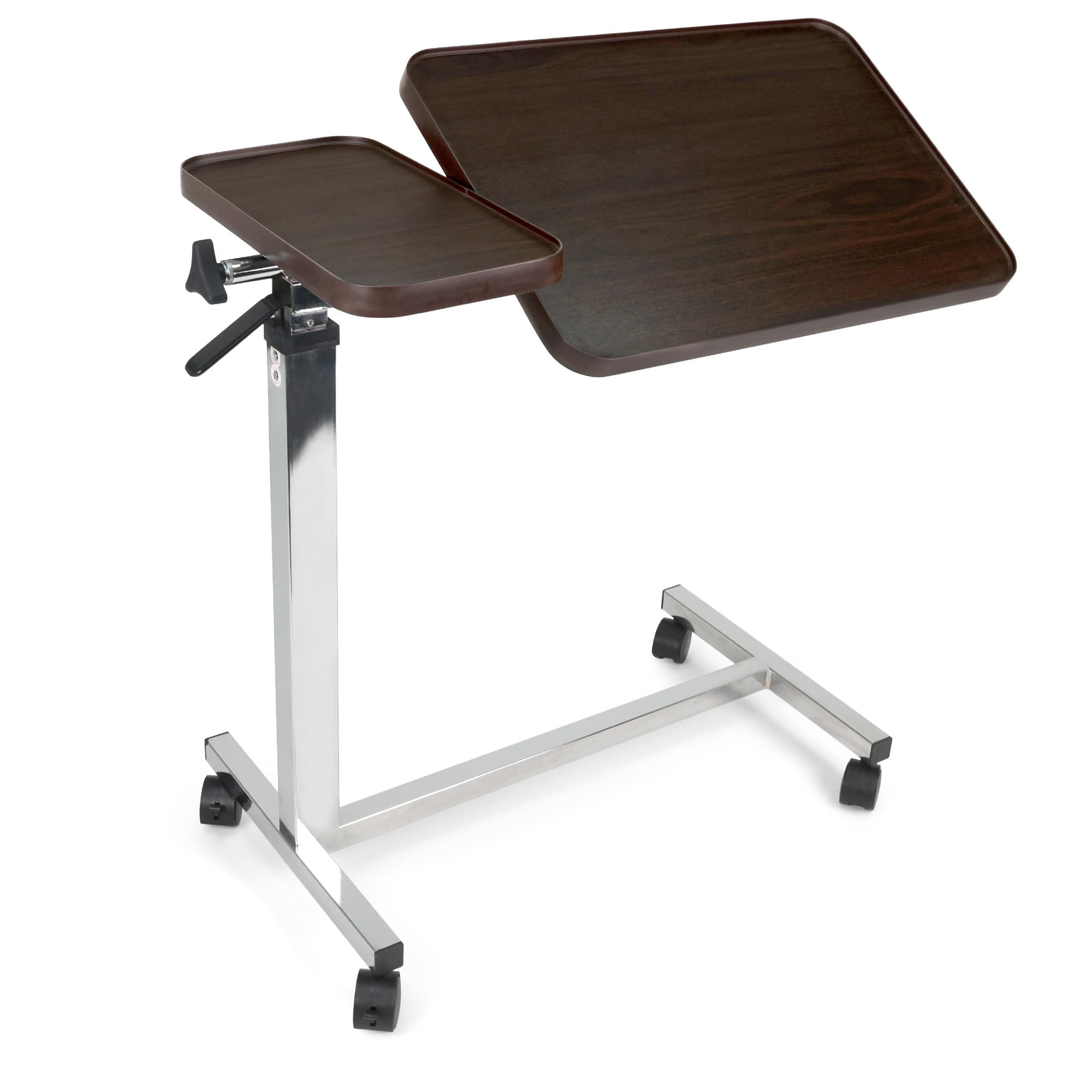 Vaunn Tilt Top Overbed Table, 1 Count (Pack of 1), Brown Matte