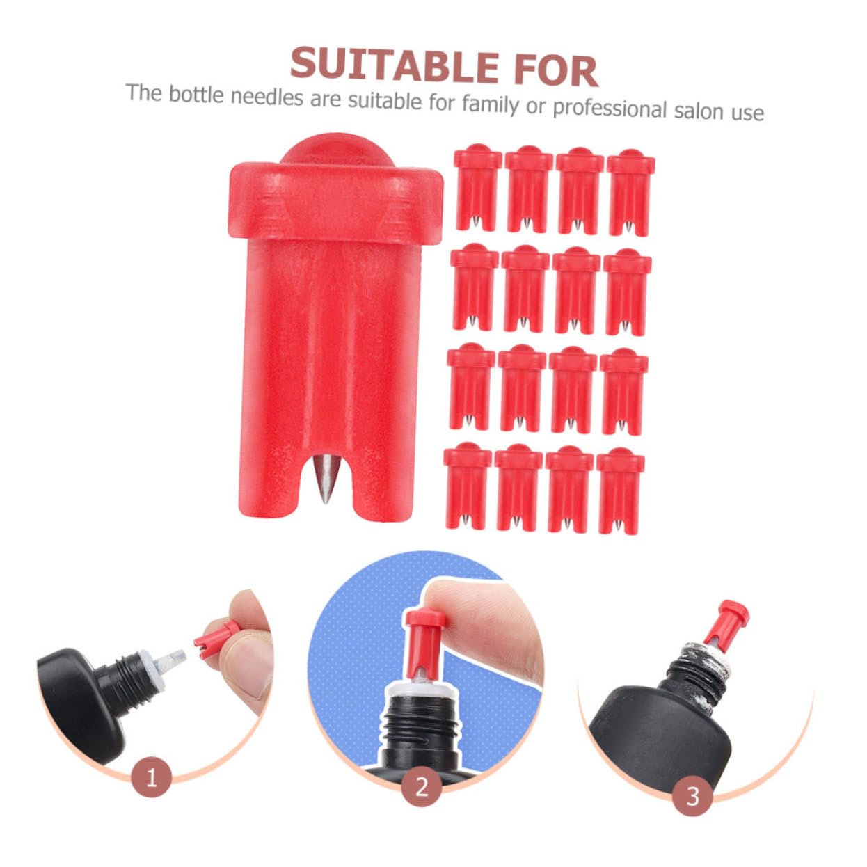 HAPINARY 2sets Convenient Lash Extension Supplies Bottle Pin Eyelash Needle Eyelash Bottle Needles Blocking 100pcs*2