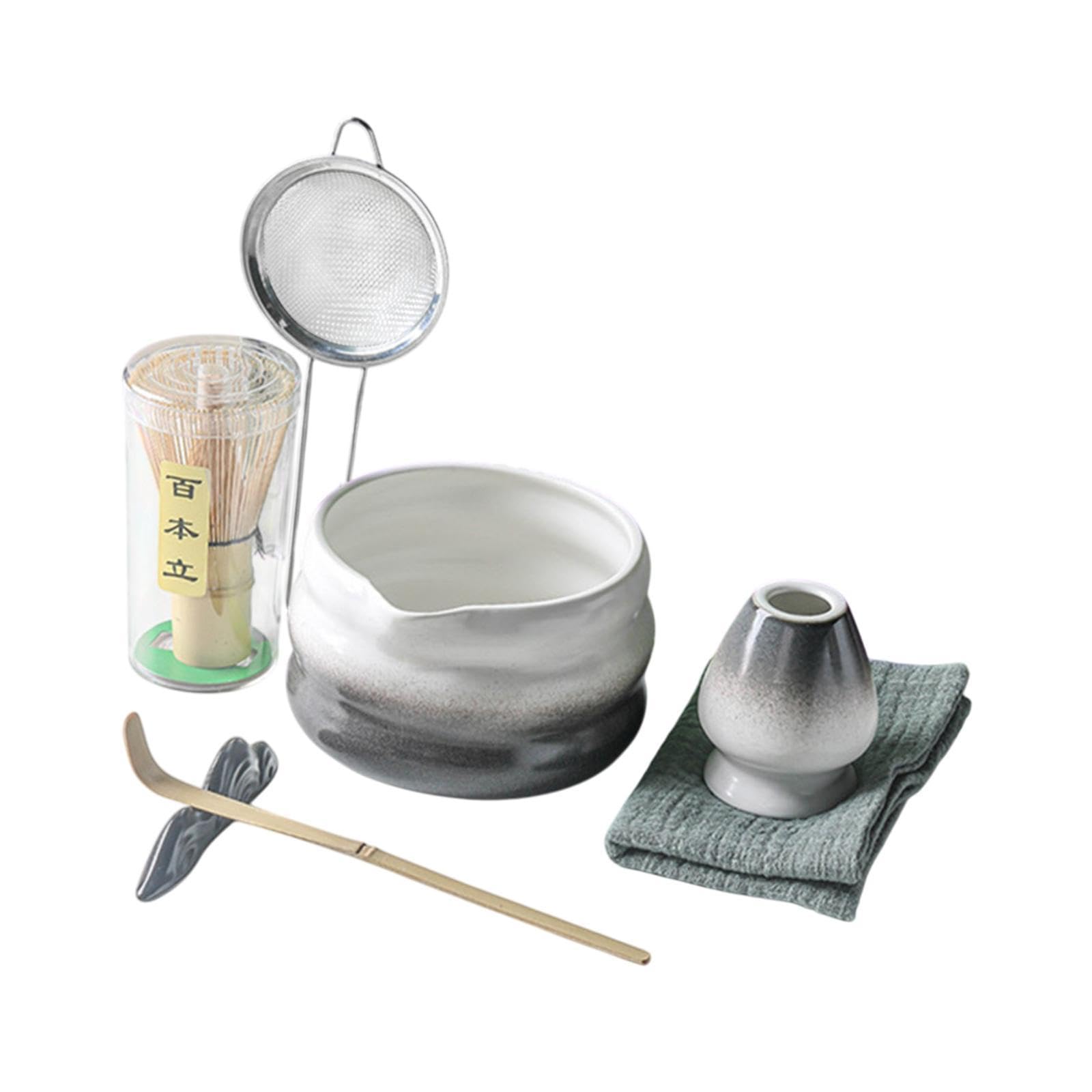 7Pcs Japanese Matcha Tea Set Traditional Matcha Bowl for Party Tea Room Gift Gradient Black|Home & Garden | Food & Beverages | Tea