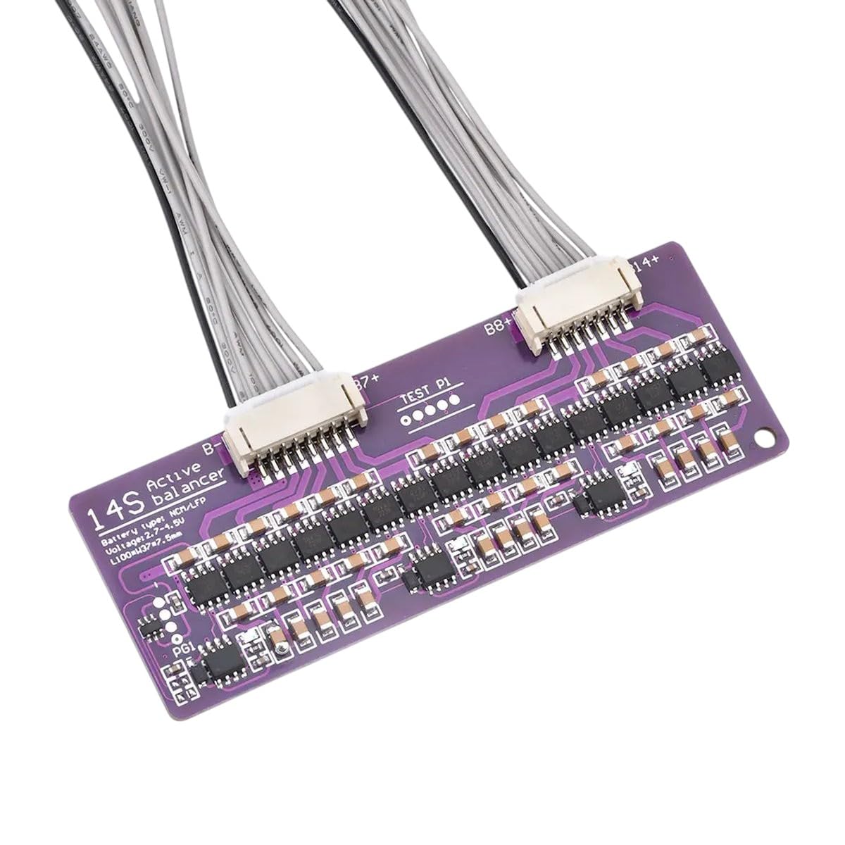 14S | 0.8A 3S 4S 5S 6S 8S 14S 17S 21S Lin-l0n Lifepo4 Lto LI-thitium Bettery Active Equalizer Balancer Board Capacitor for Power Tool High for Electronic Component