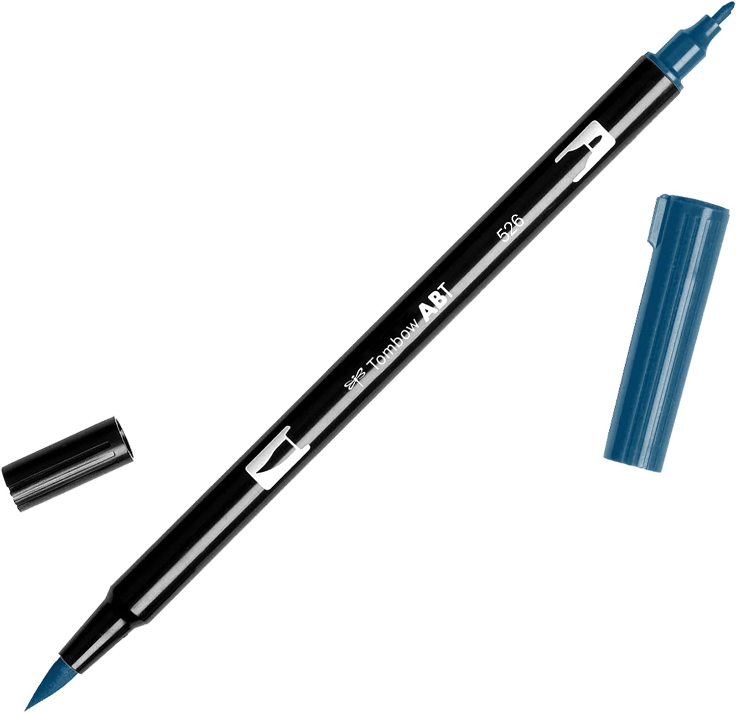 Tombow 56559 Dual Brush Pen Art Marker, 528 - Navy Blue, 1-Pack. Blendable, Brush and Fine Tip Marker
