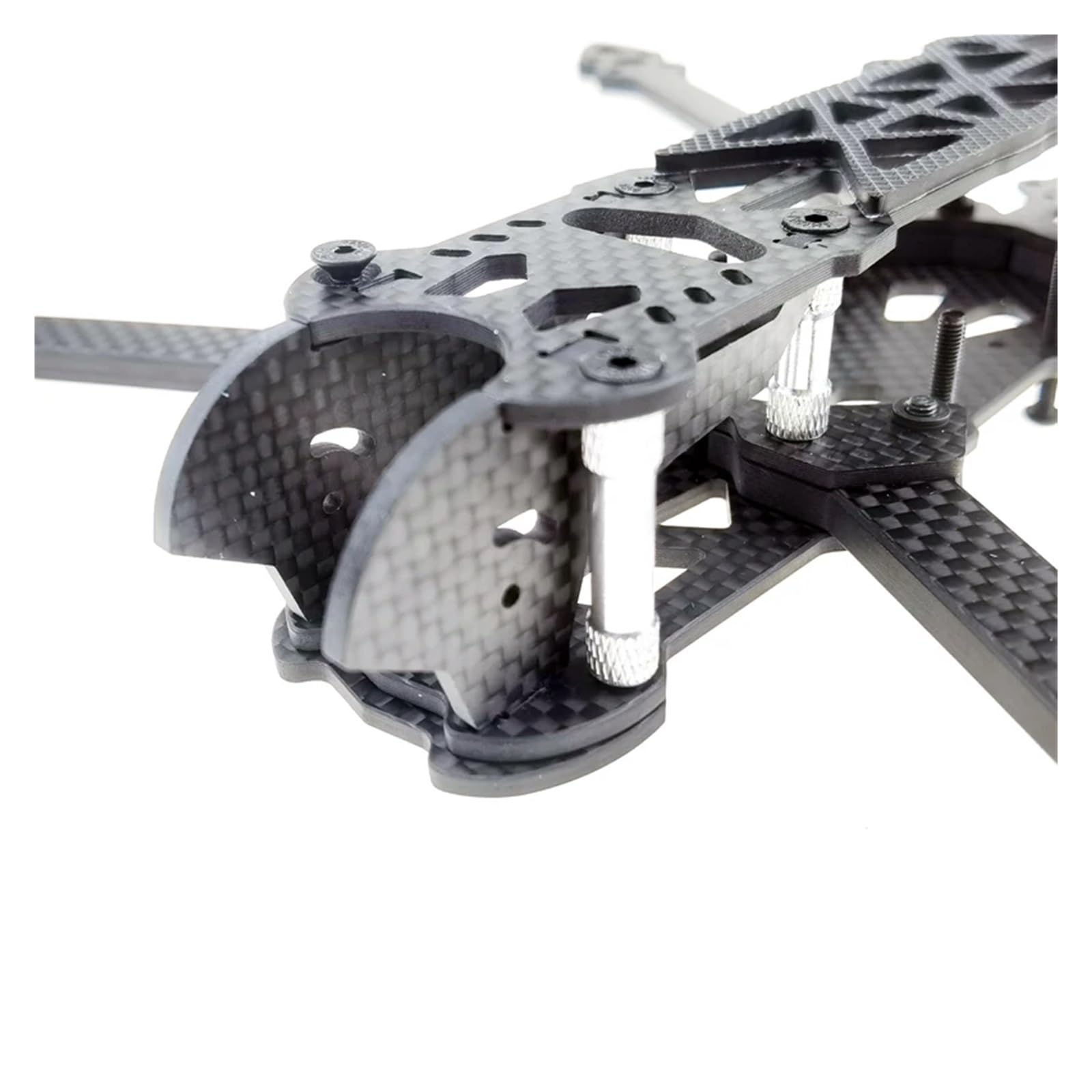 SUPENG Telaio quadricottero in Fibra di Carbonio 3K Compatibile con Parti di Stampa Freestyle FPV Racing Drone telecomandate Mark4 7 Pollici 295mm 5mm(Frame with Print)