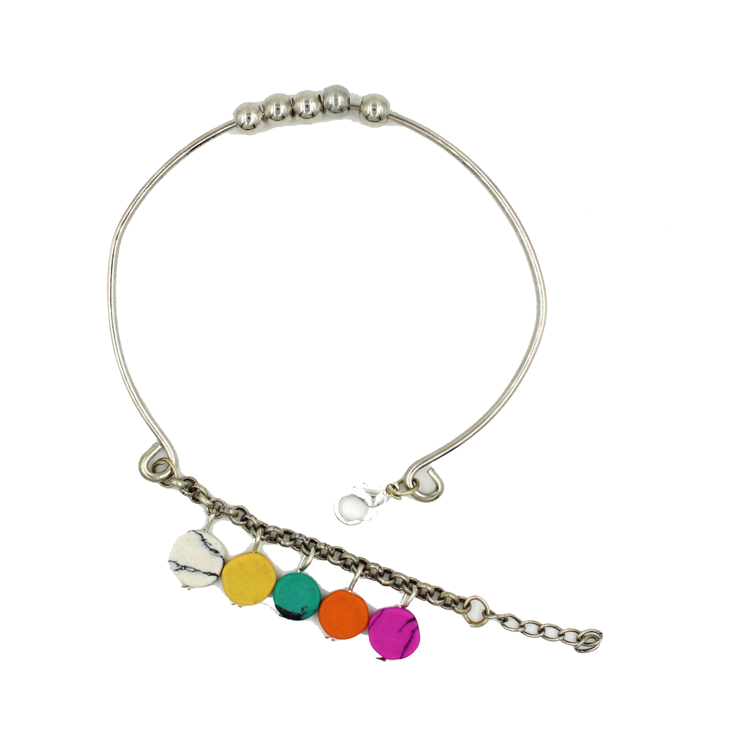 GURJARI JEWELLERS Silver Lac Stiff Kada Anklet Bracelet for Women/nazariya anklet (Color) (B0BX429ZH4) Amazon Price History, Amazon Price Tracker
