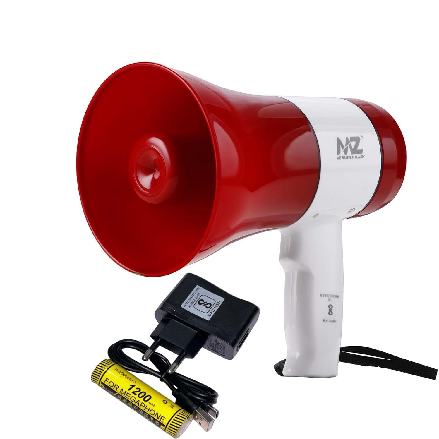 MZ MIC 23B Solar USB Rechargeable Handheld Megaphone 600W Loudspeaker with Big Solar Panel & 4 Battery Support for Outdoor Announcements